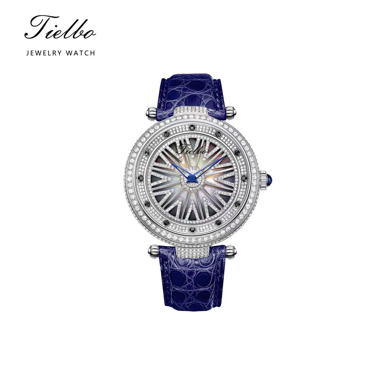 Fortune Flow Watch – Rotating Dial, Iced-Out, 45mm T127M