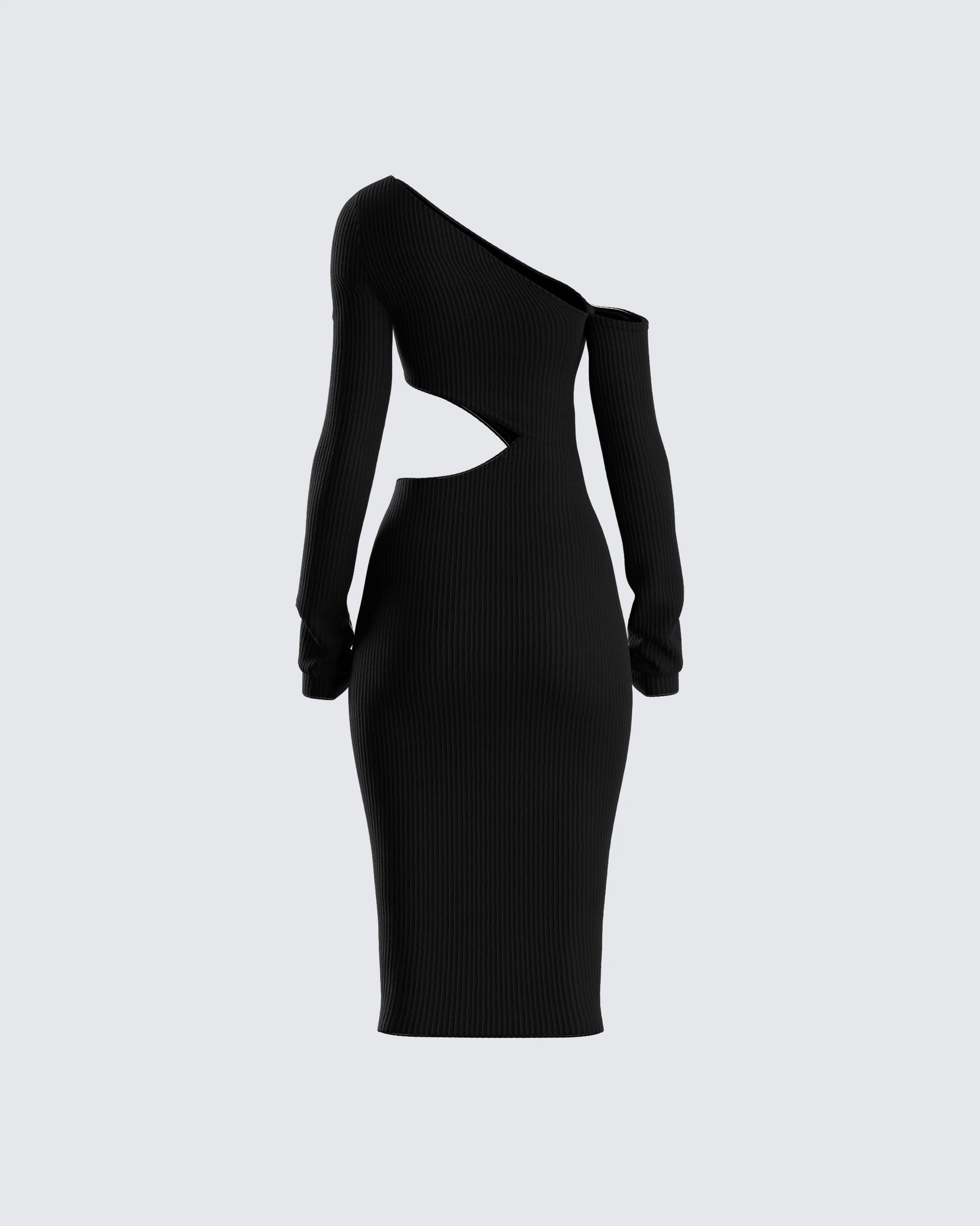 Xander Black Cut Out Midi Dress
