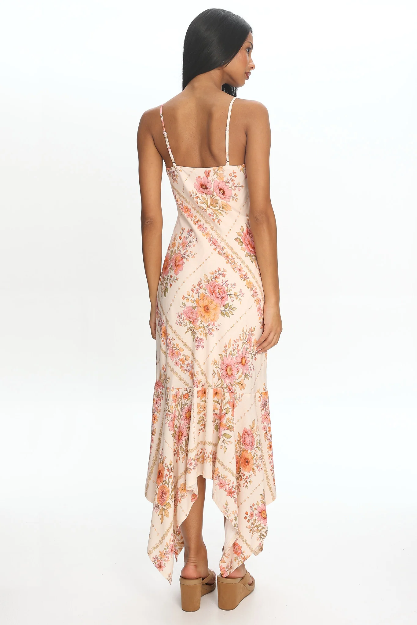 Rosalind Twist-Front Handkerchief Dress Pink - luluinthesky