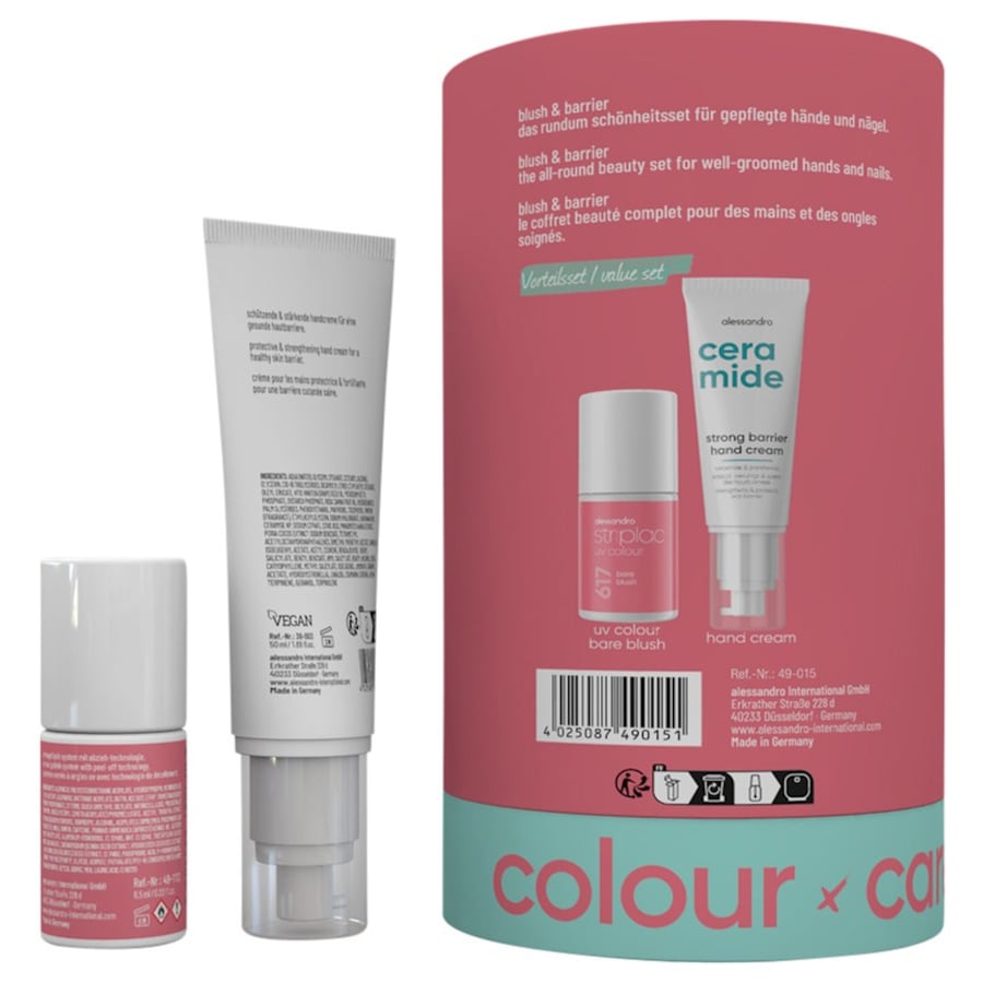 Alessandro Striplac UV Colour Colour & Care Set Blush & Barrier