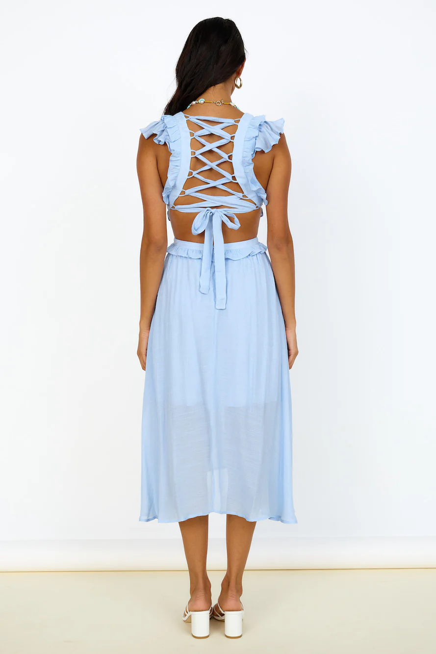 Angel Numbers Maxi Dress Blue