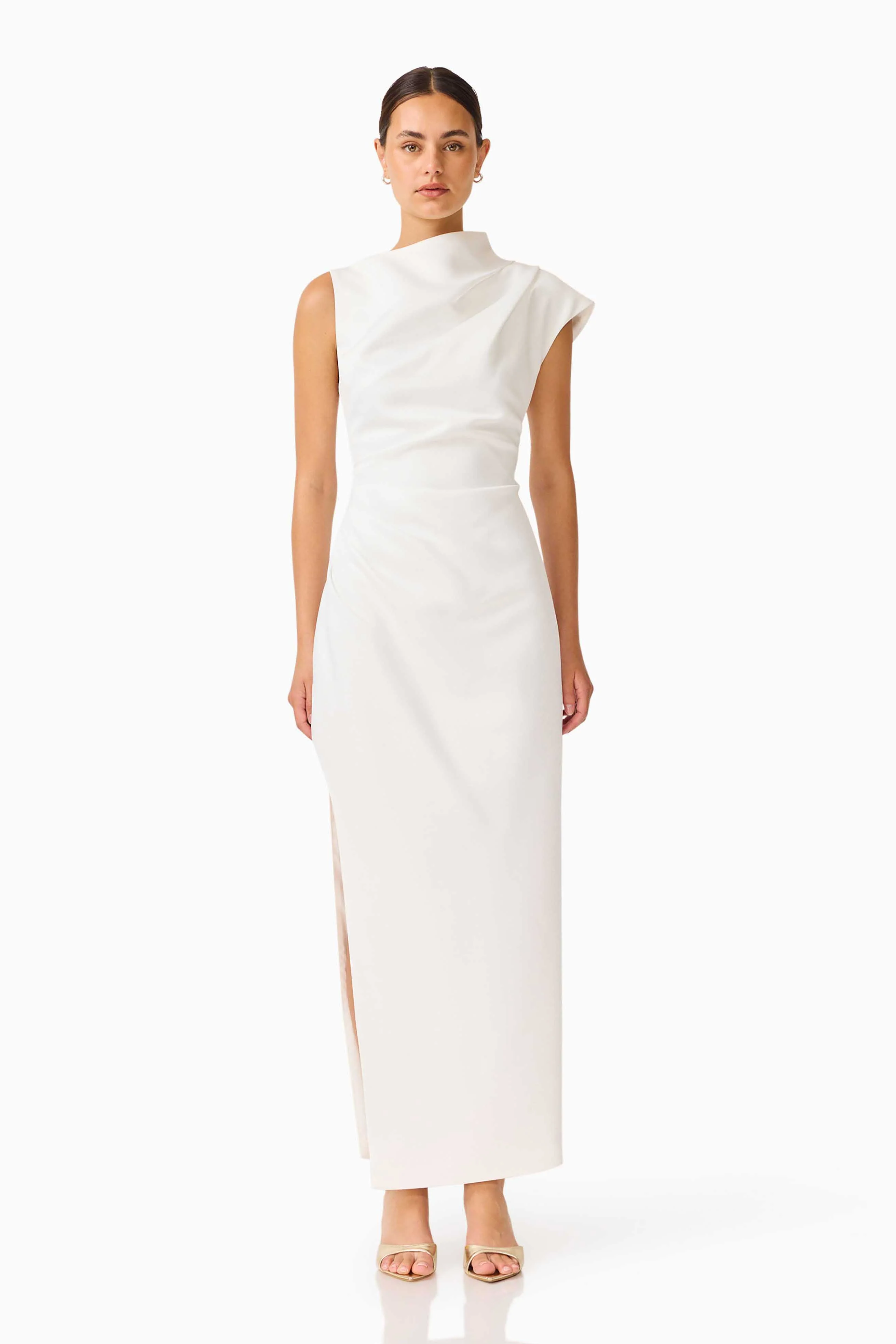 Coralie Maxi Gown in Pearl White
