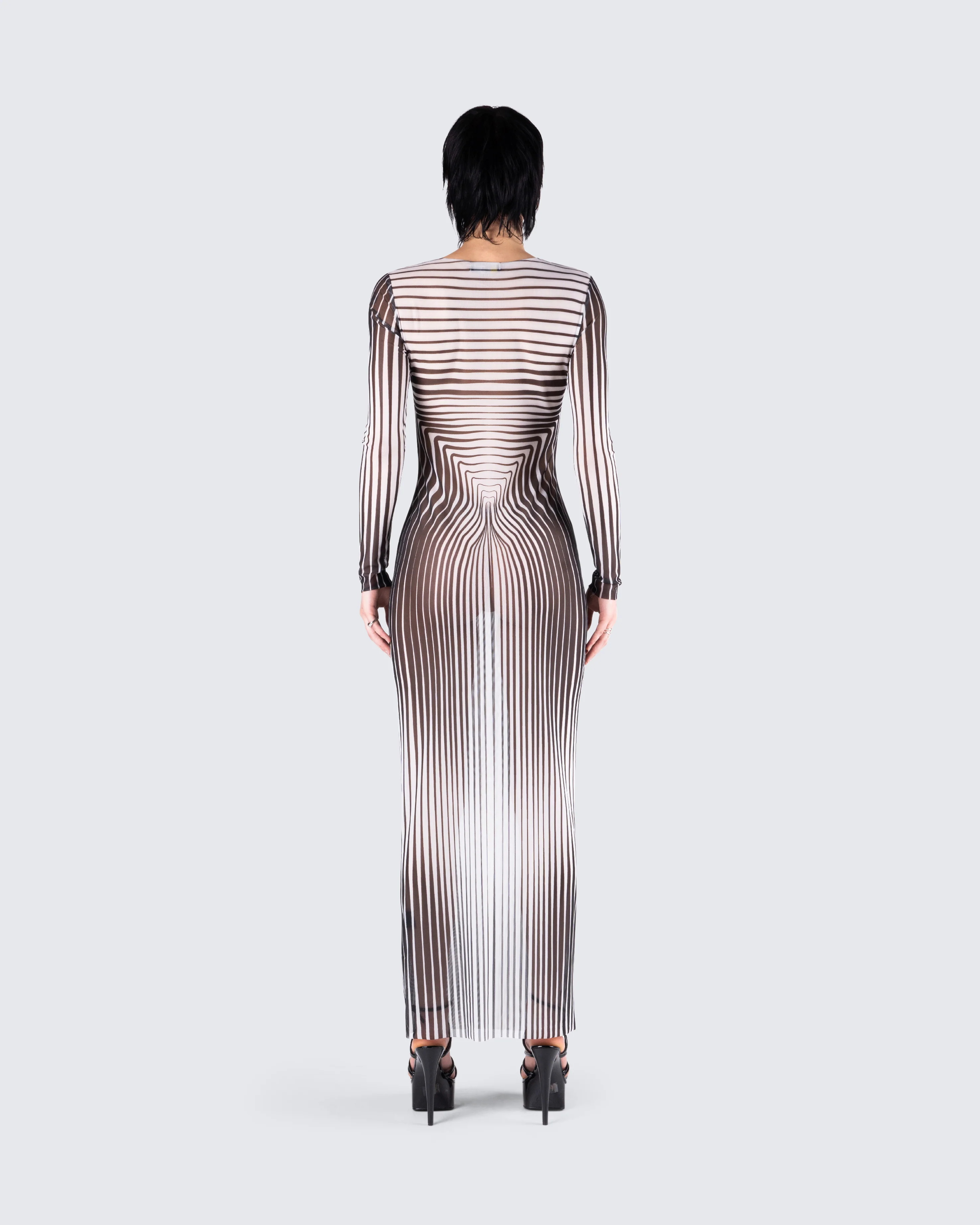 Artina Multi Illusion Print Dress