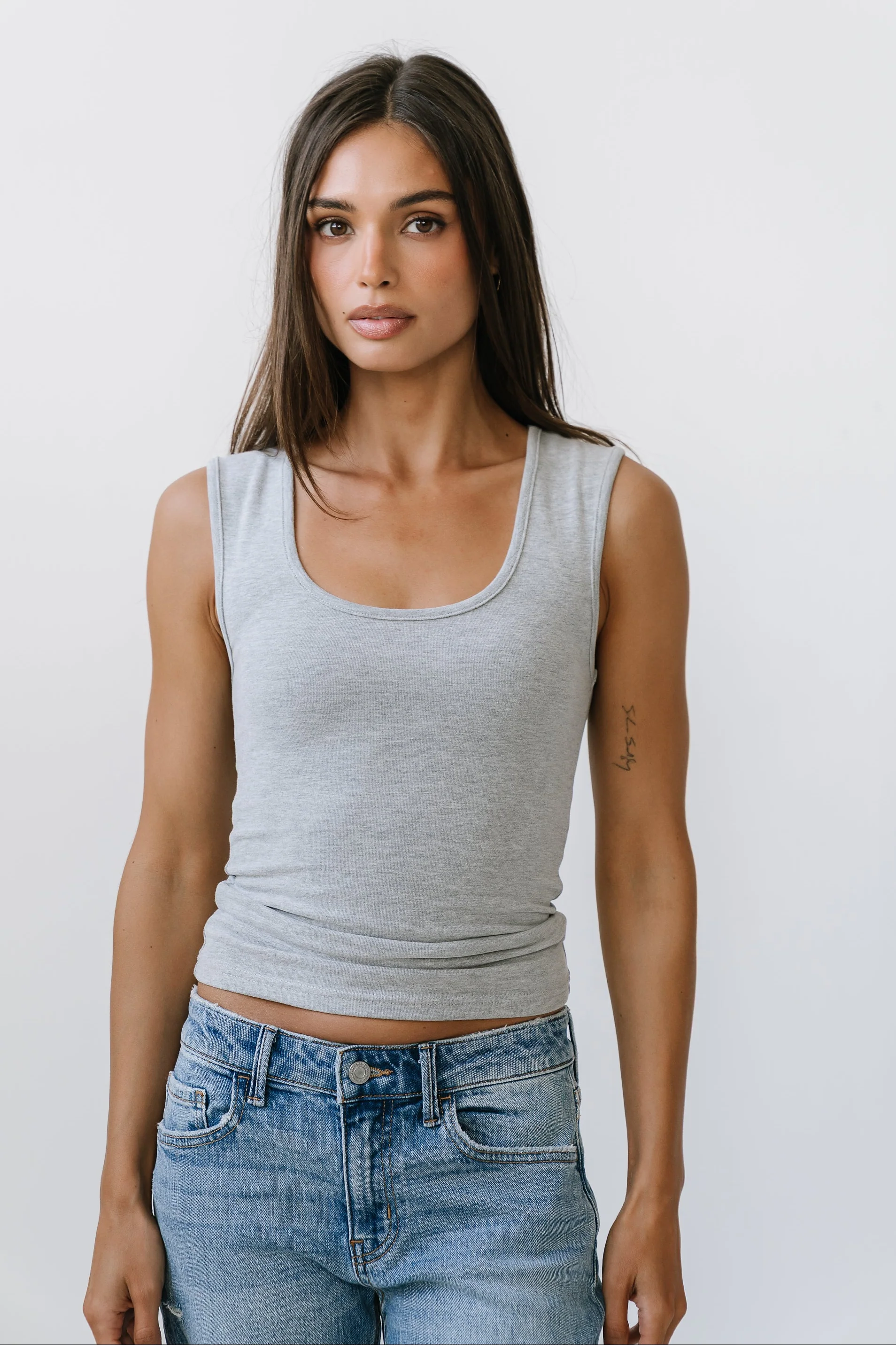 Anna Tank Top in Heather Grey
