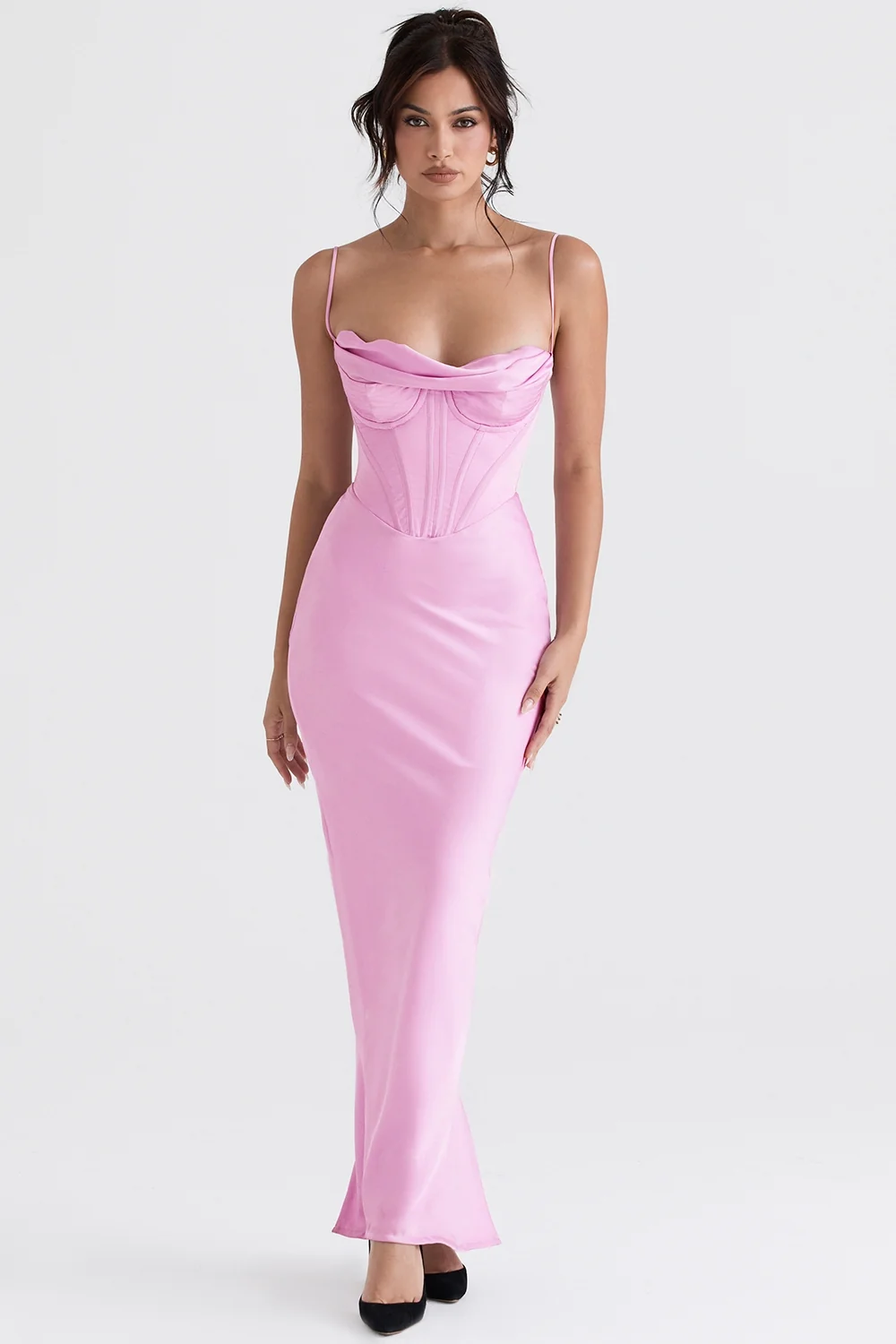Pink Corset Maxi Dress