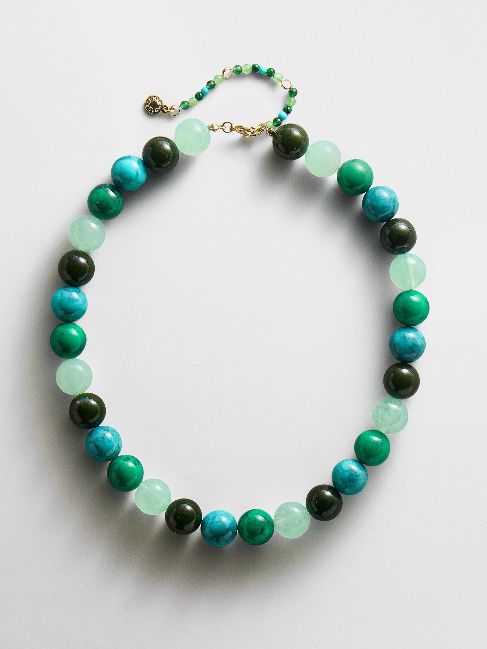 Mini Jane Beaded Necklace - Blue Multi Bead