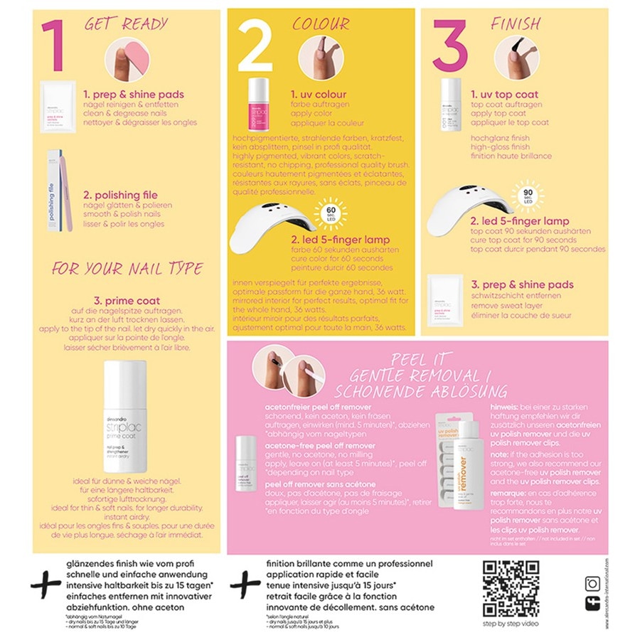 Alessandro Striplac UV Colour UV Starter Set Normal & Soft Nails Summer Edition