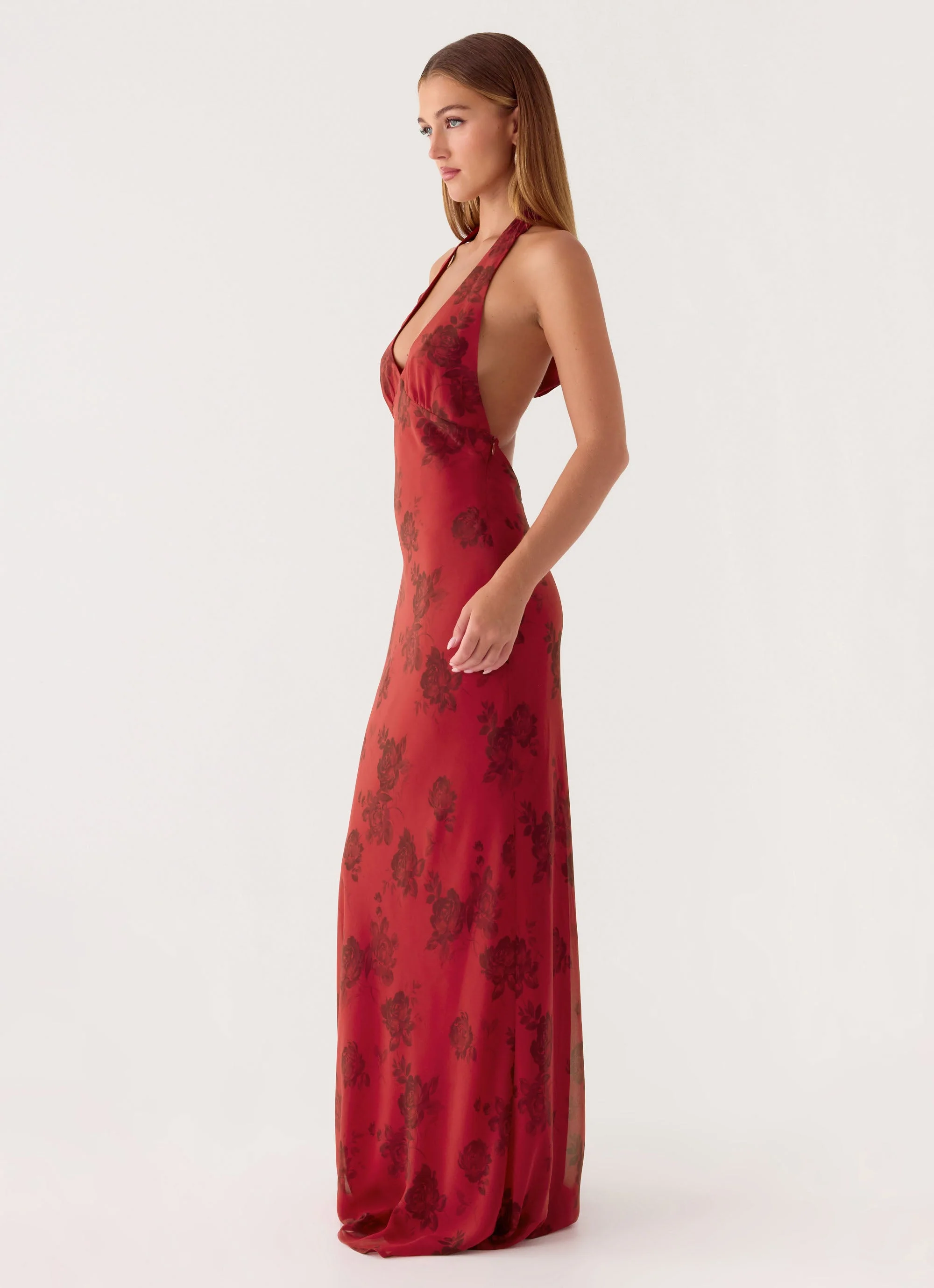 Freja Maxi Dress - Cherry Rose - luluinthesky