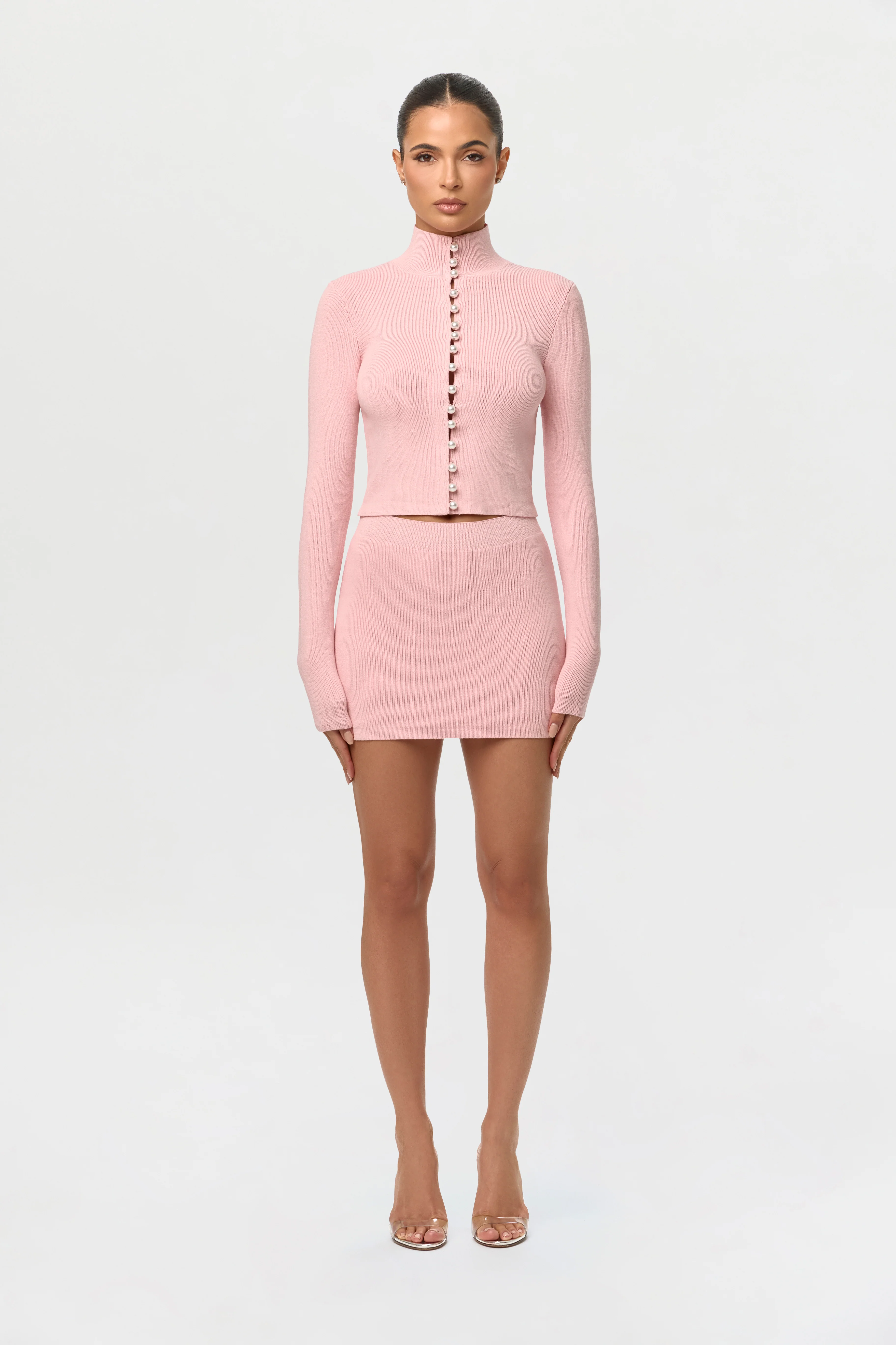 Knit High Waist Mini Skirt