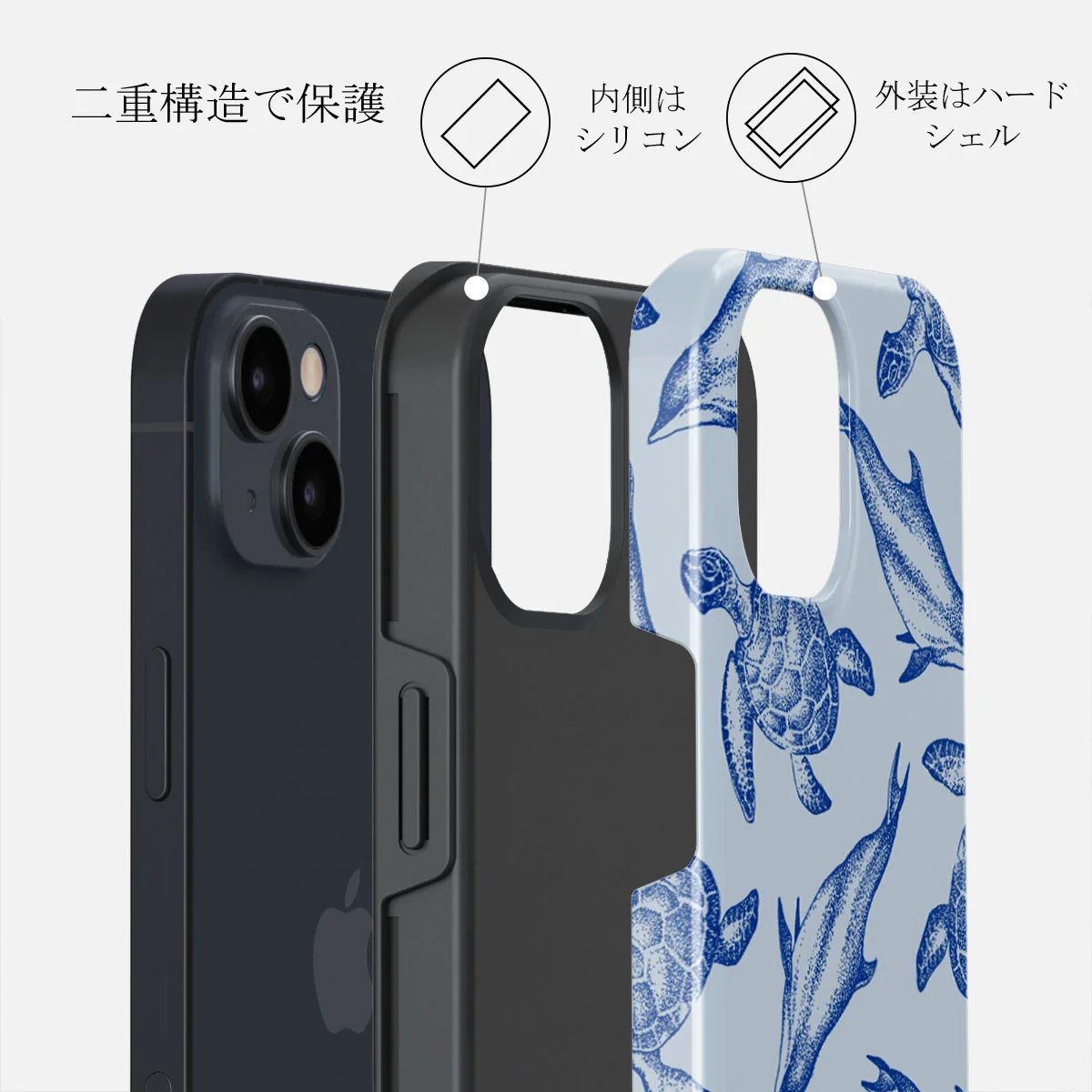 Aquatic Dance - iPhone 13 Mini ケース