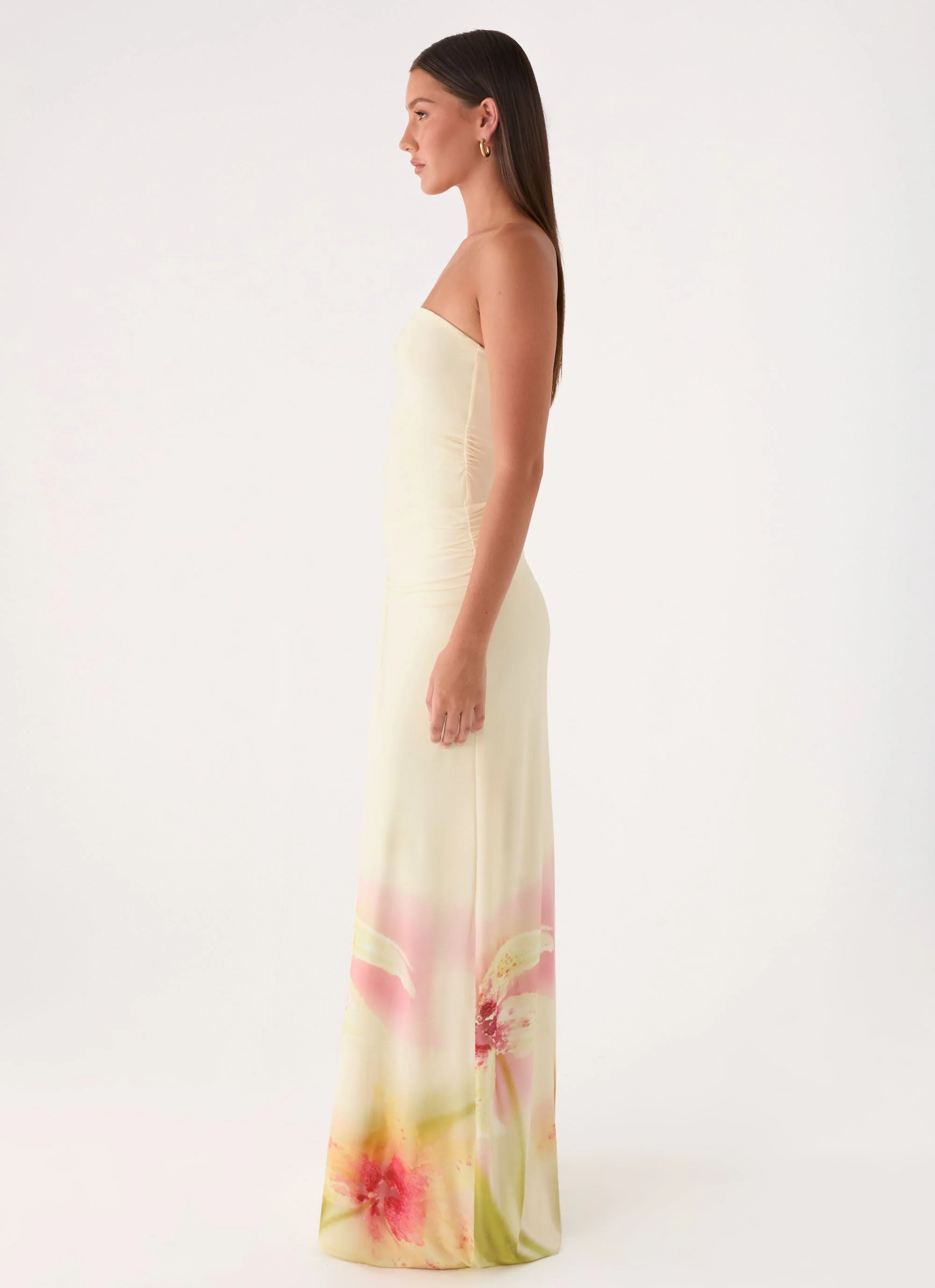 Palomar Strapless Maxi Dress - Soft Lily - luluinthesky