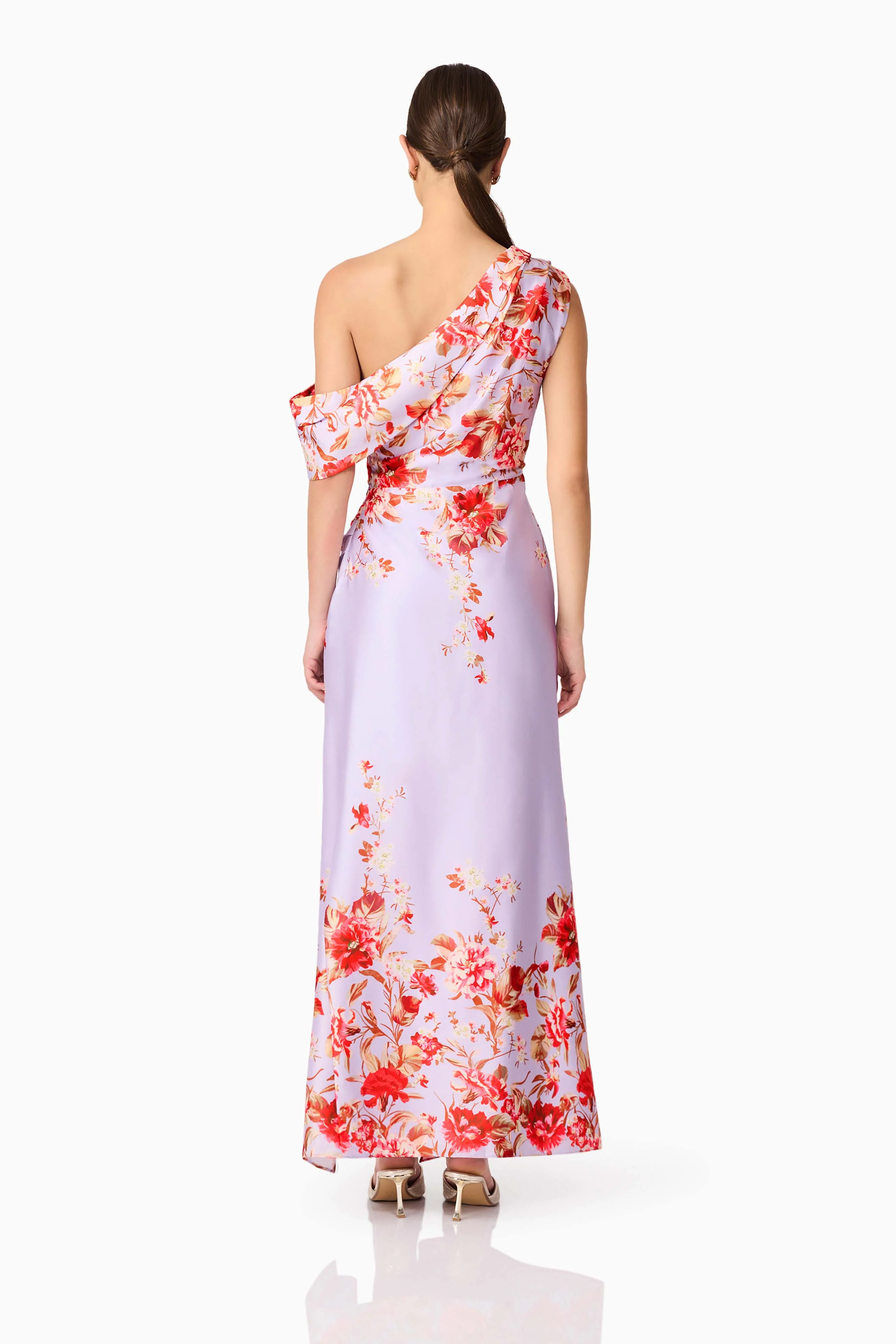 Elina Asymmetrical Gown in Purple