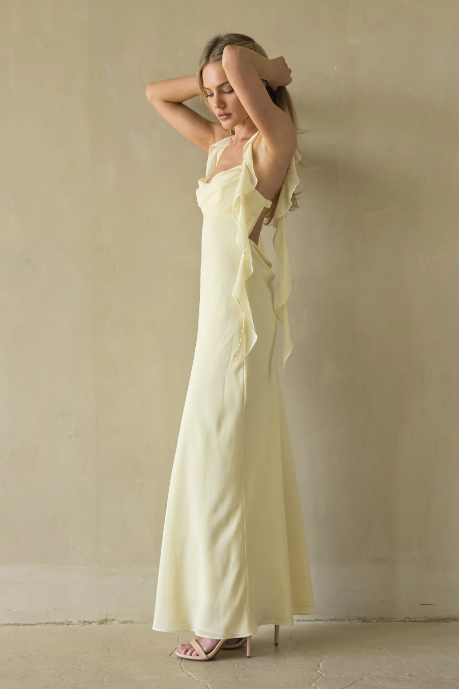 Sarila Ruffle Strap Maxi Dress - luluinthesky