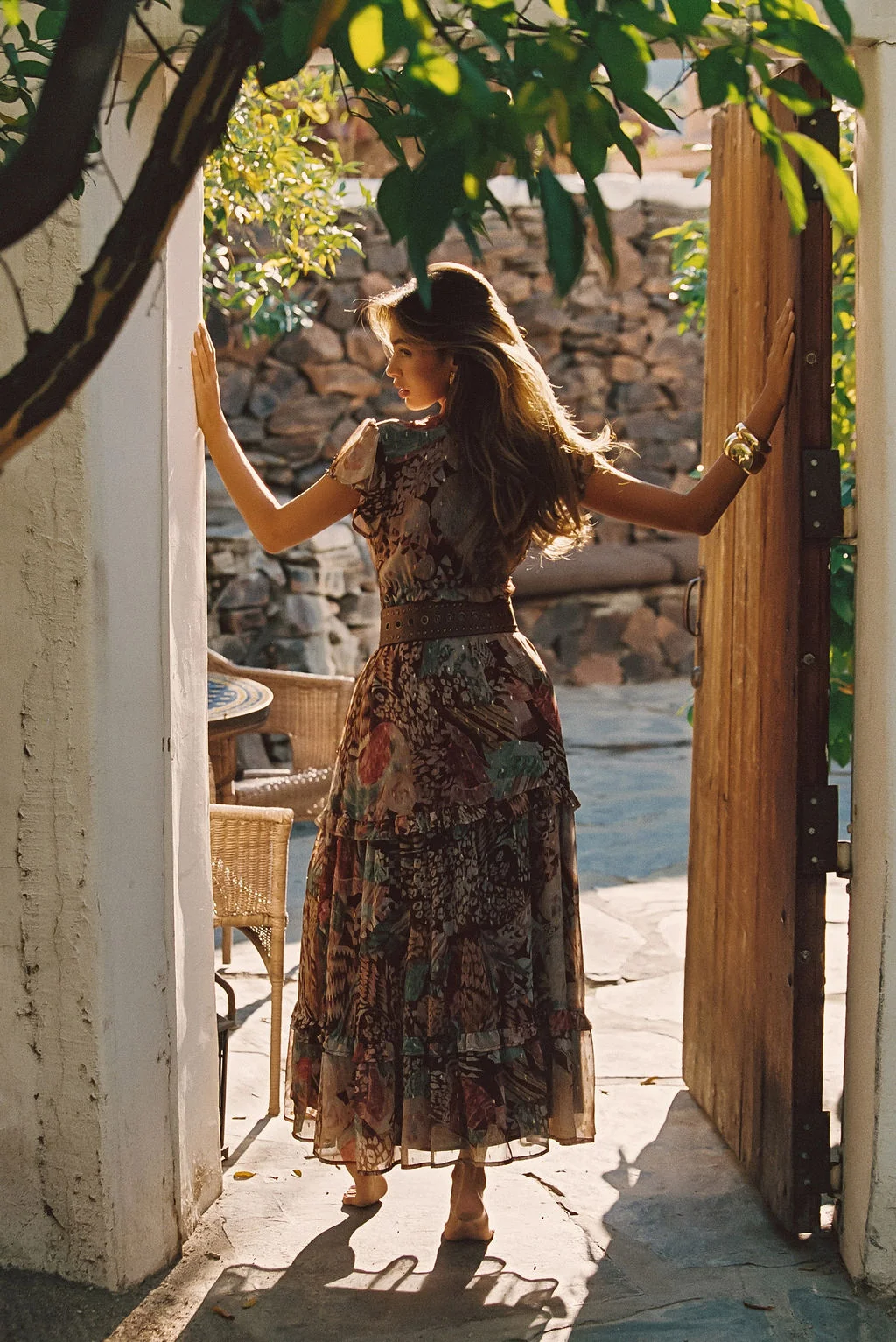 Sundance Rust Multi Printed Maxi Dress