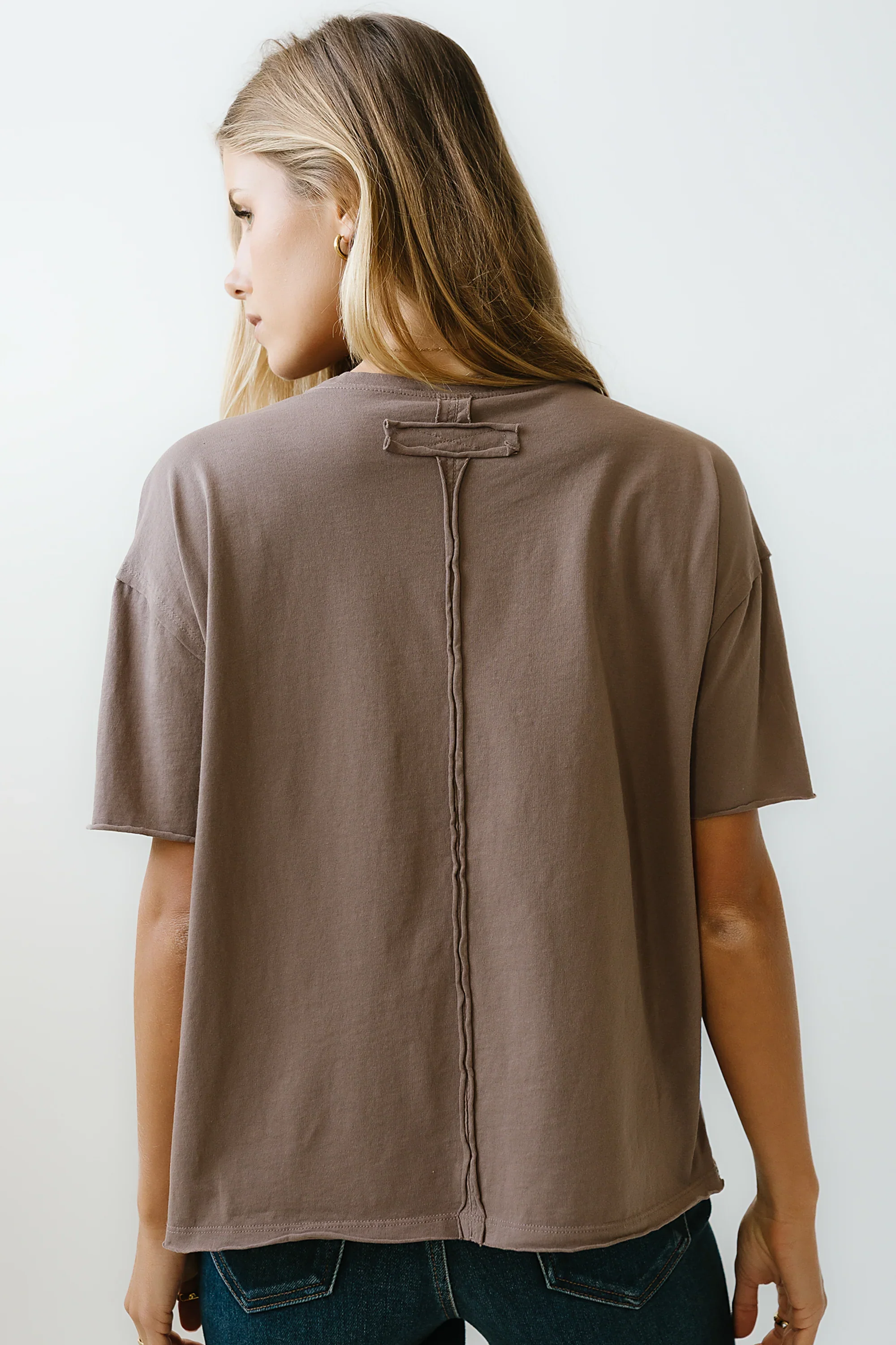 Abby Oversized Tee in Mocha