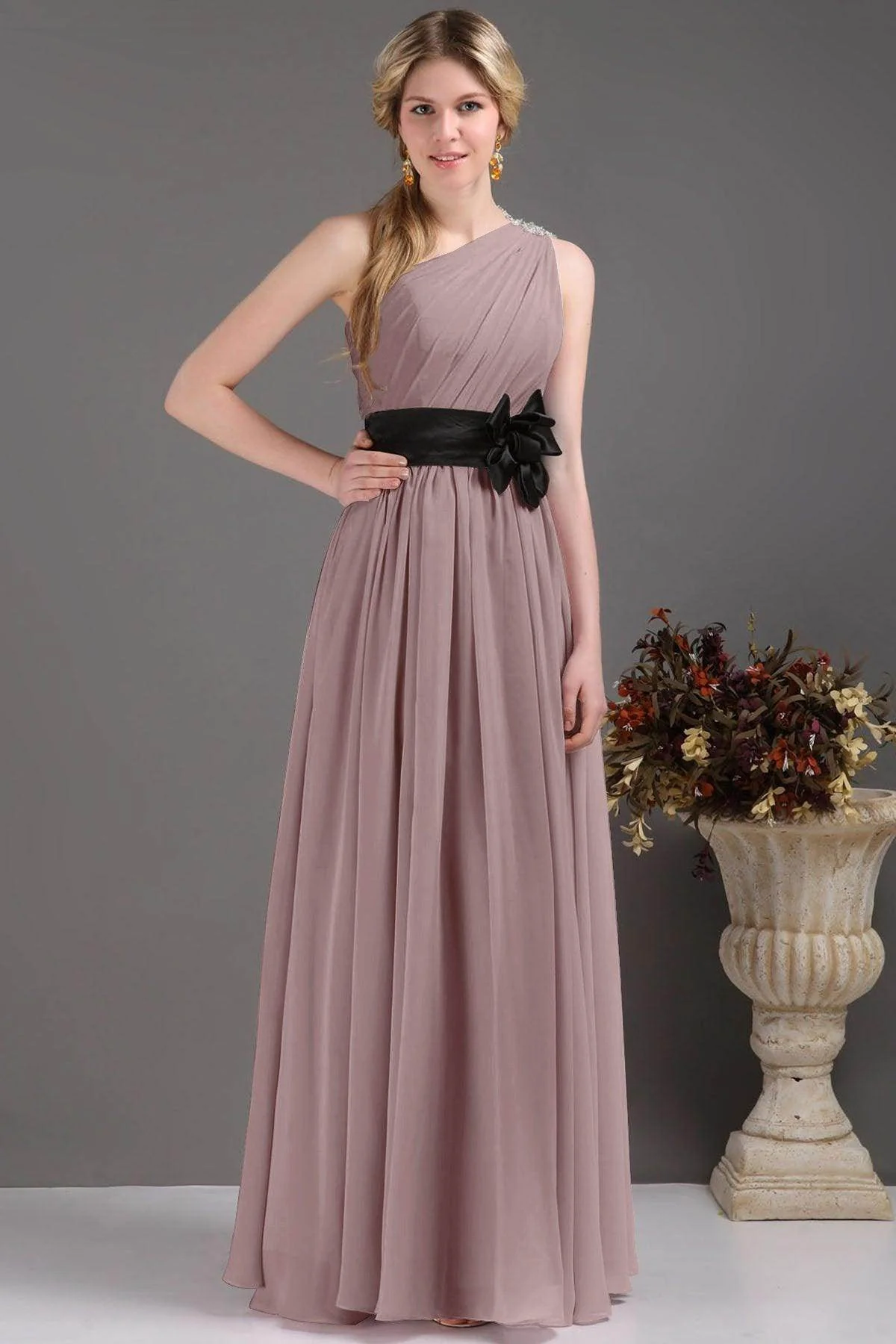 Sheath-Column Floor Length Bridesmaids Dress COSF14001