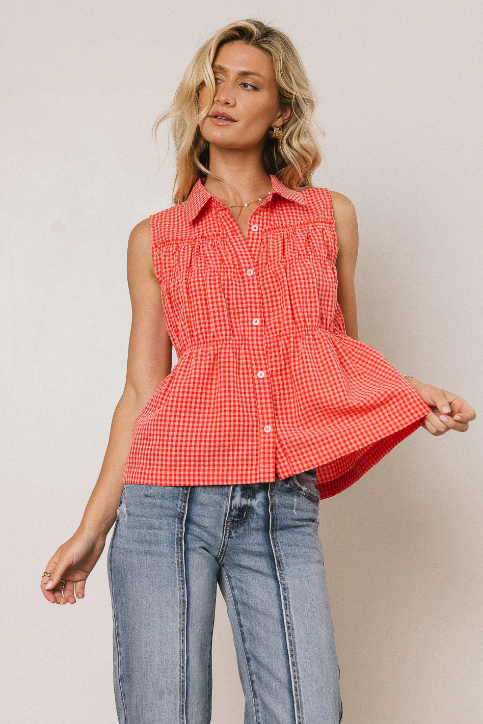 Lea Gingham Blouse