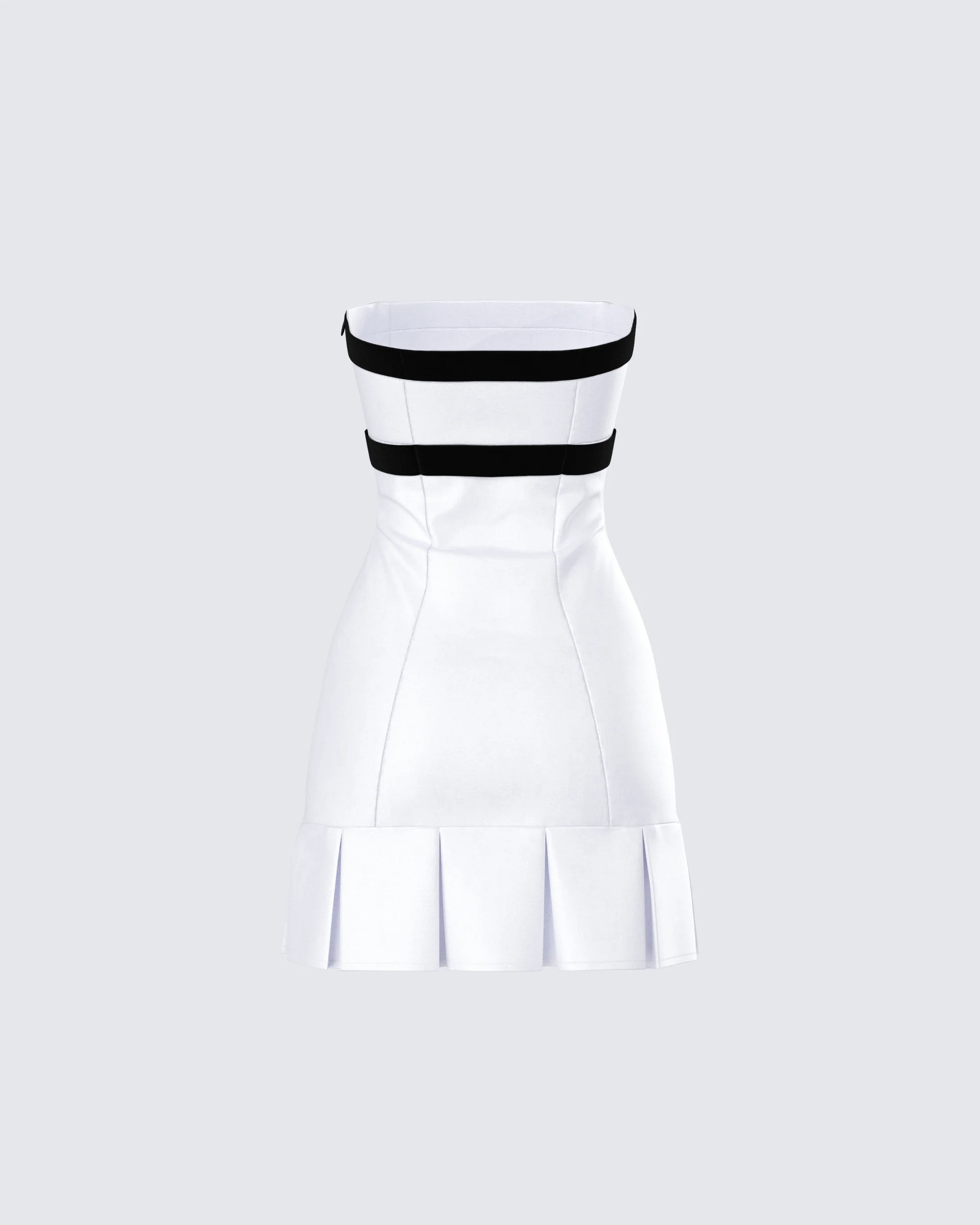 Roma White Strapless Mini Dress
