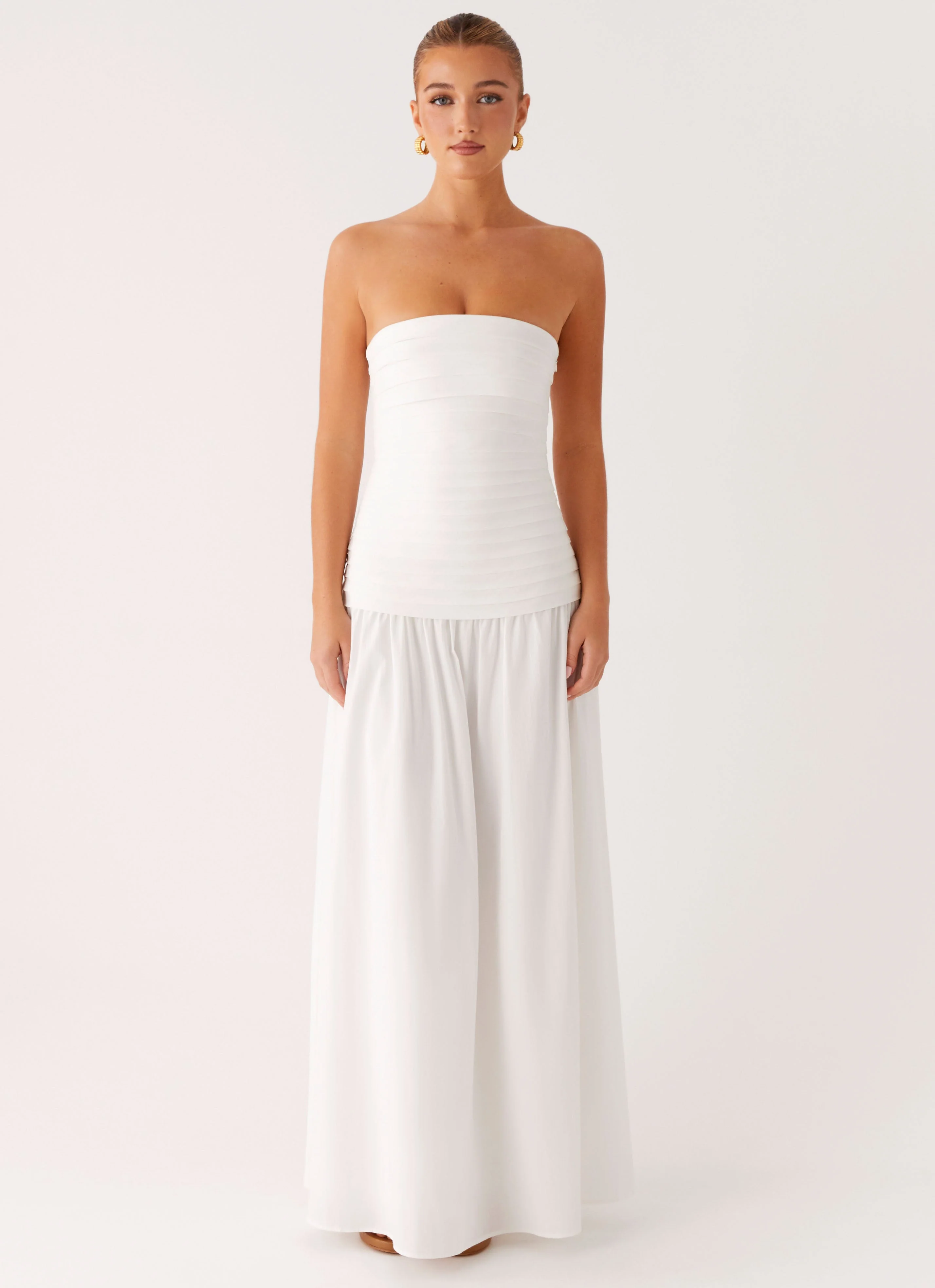 Tyrah Maxi Dress - White - luluinthesky