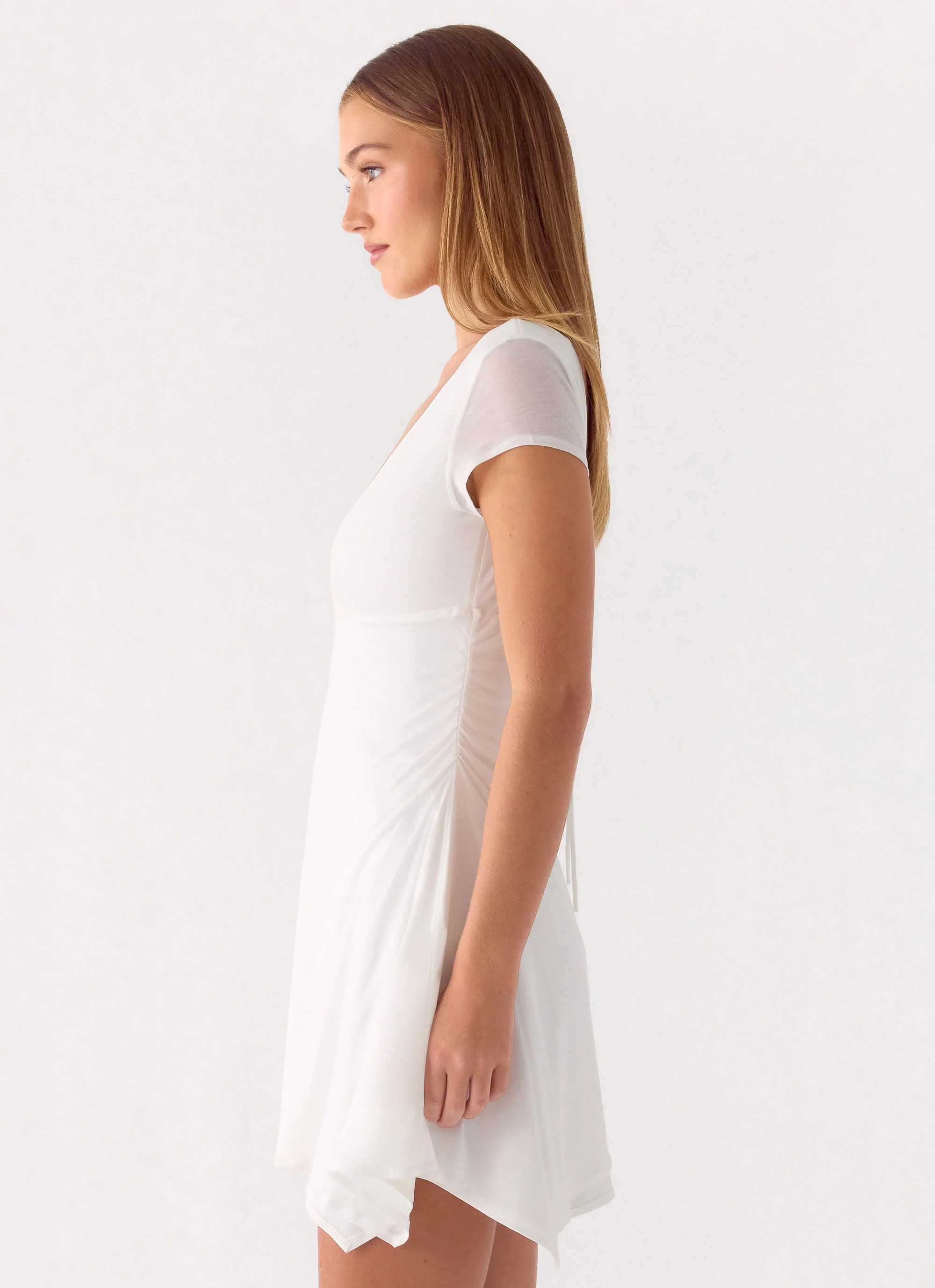 Zev Mini Dress - White - luluinthesky