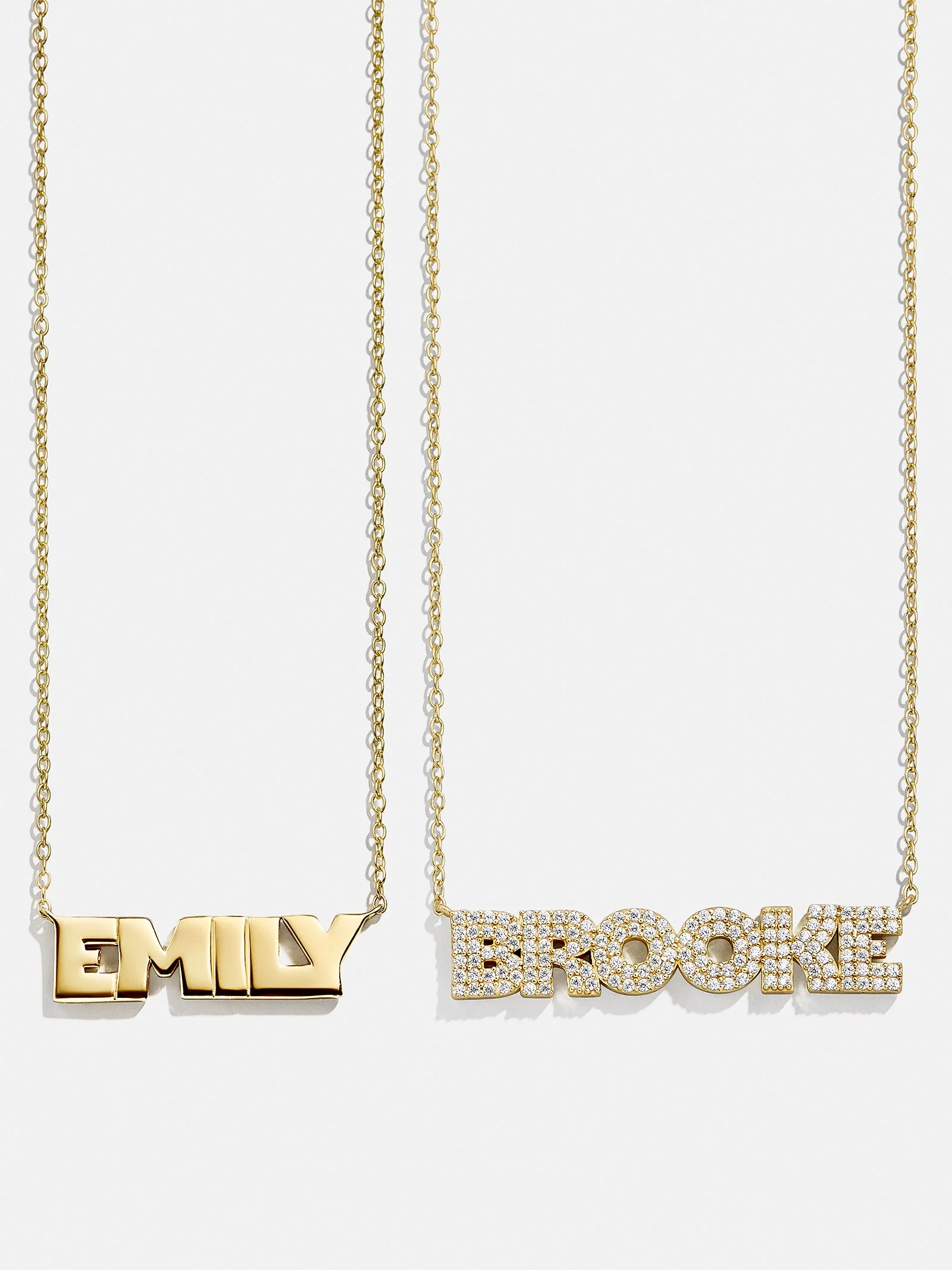 14K Gold Custom Nameplate Necklace - Bold