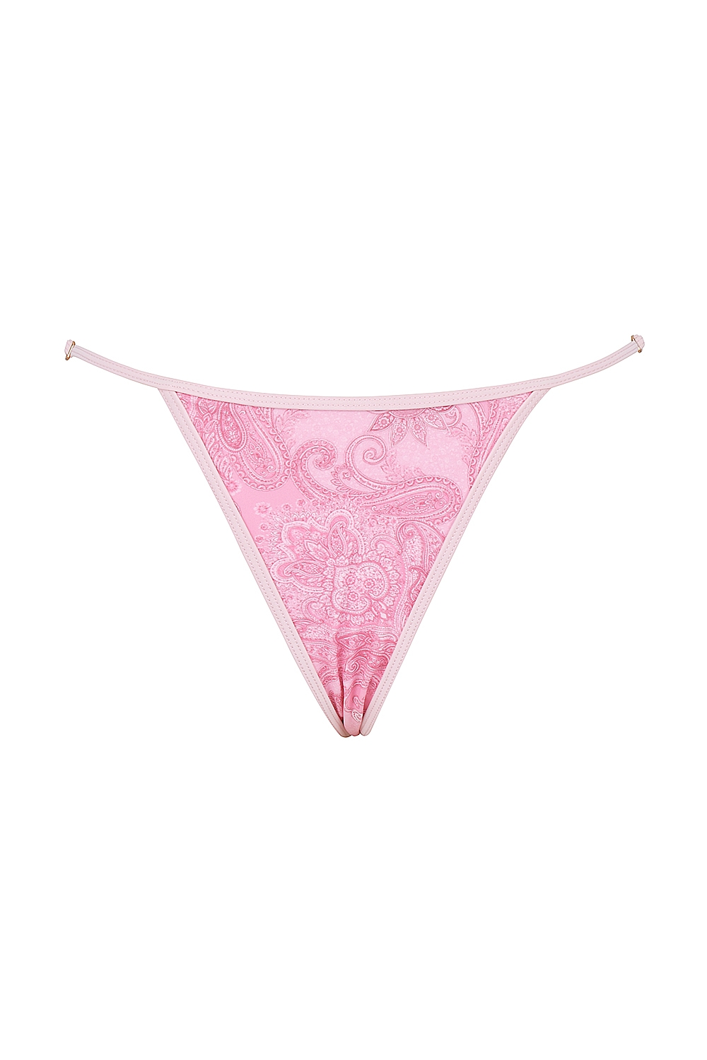 Pink Paisley Thong Bikini Bottom