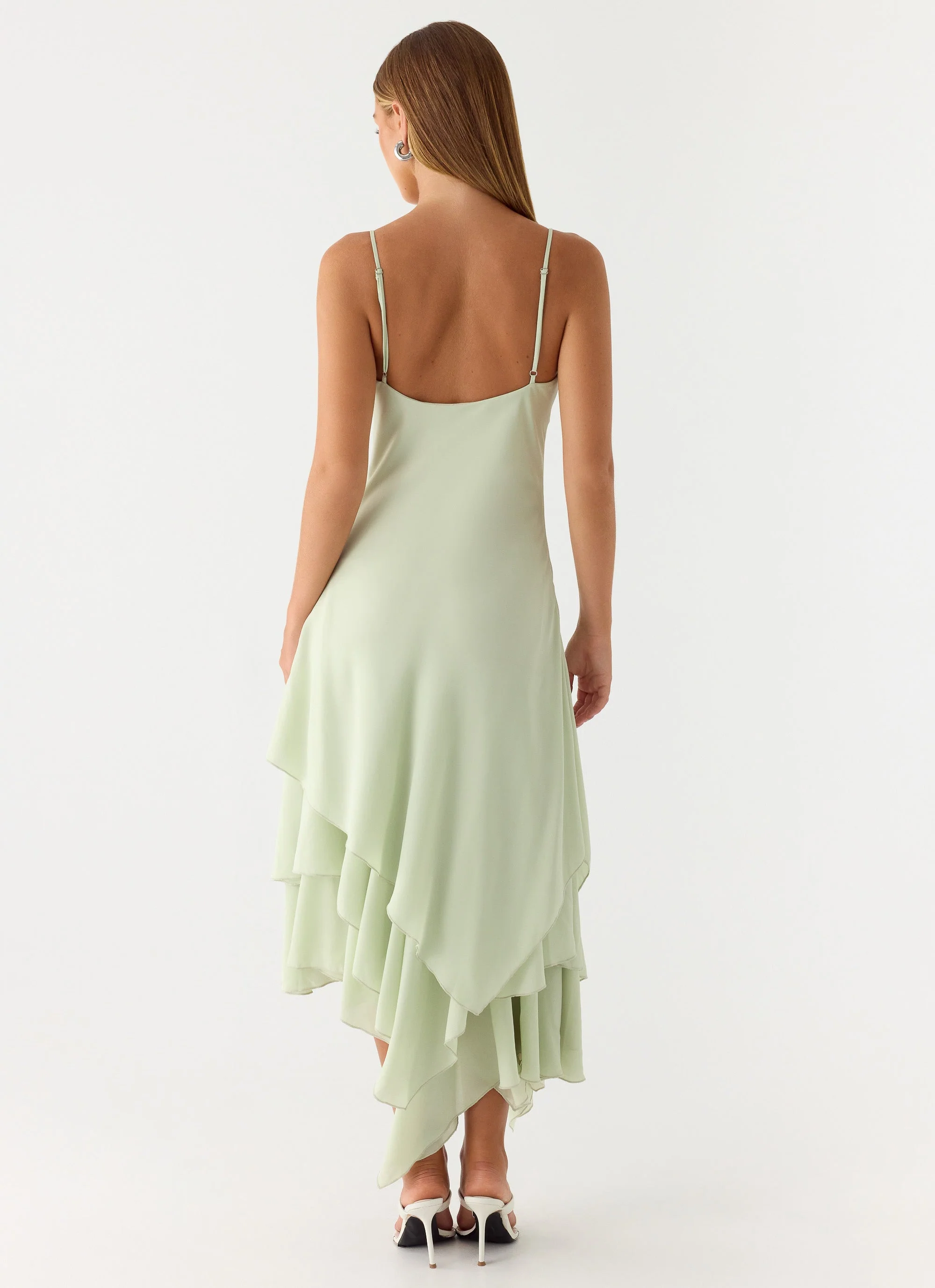 Trisette Midi Dress - Lime - luluinthesky