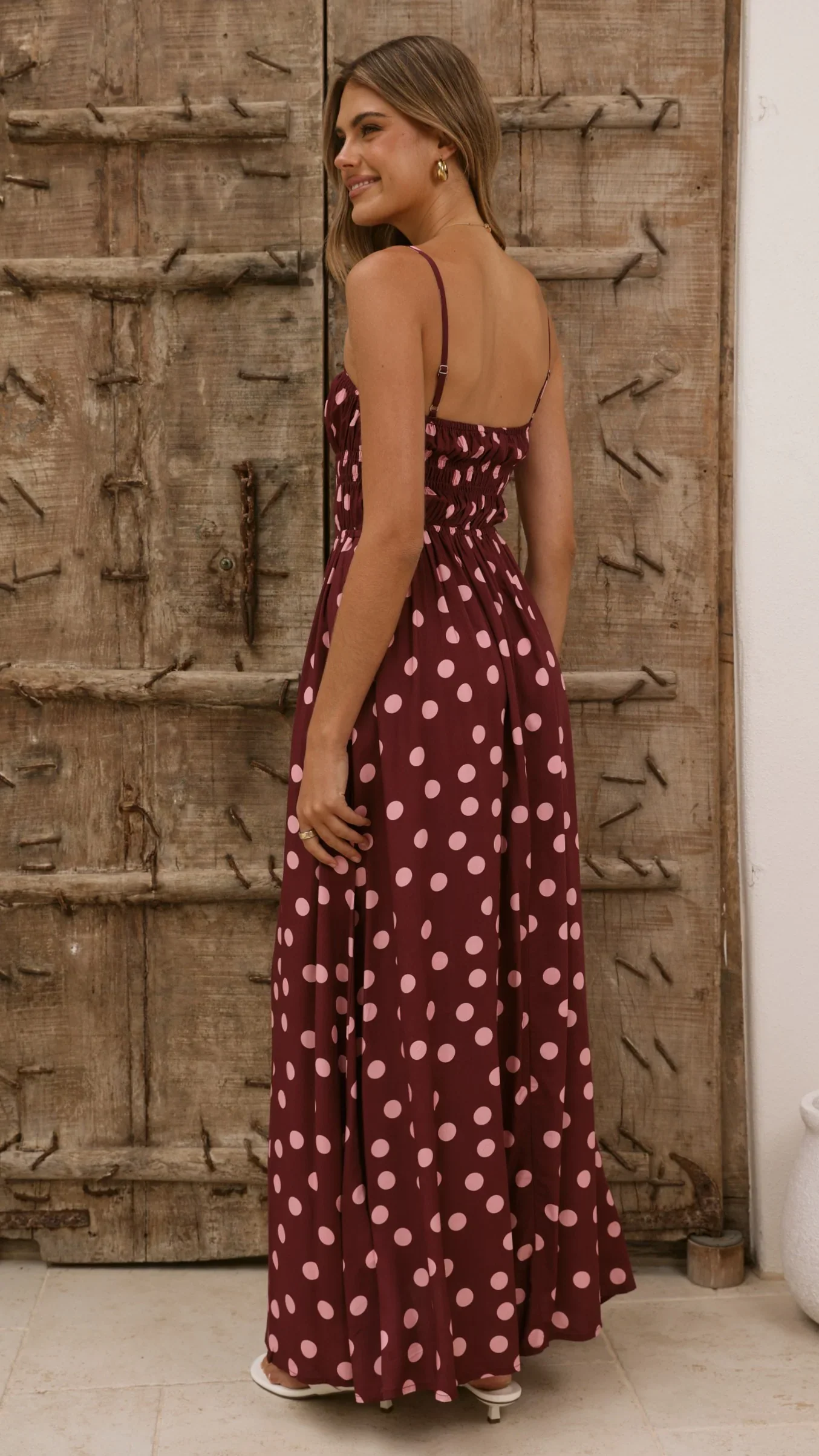 Solare Maxi Dress - Merlo/Marshmallow