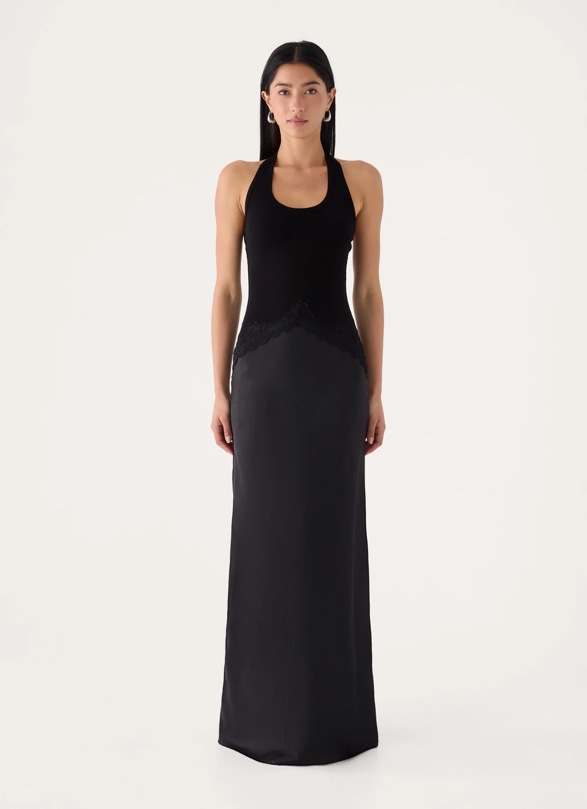Emika Halter Maxi Dress - Black