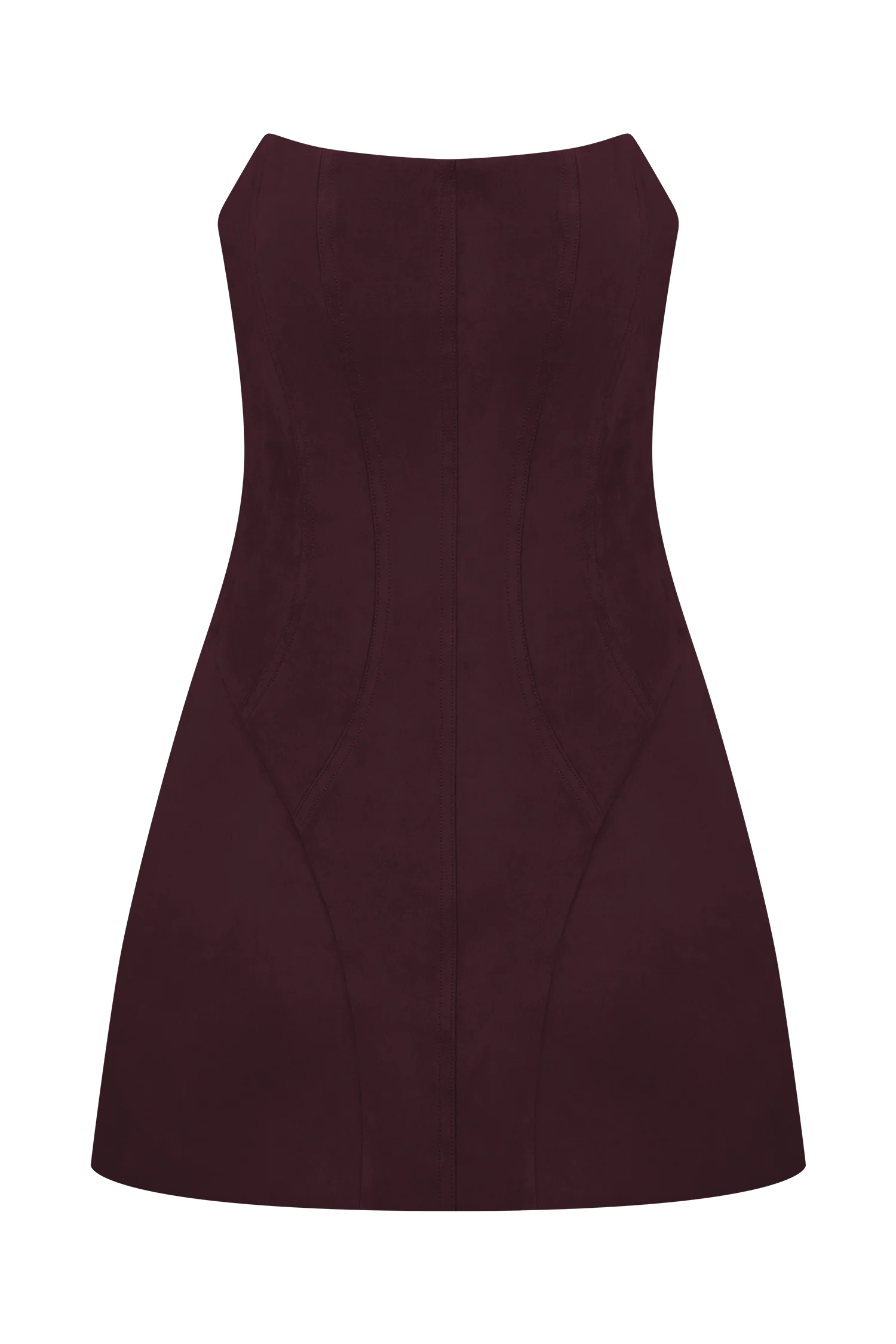 Andy Faux Suede Mini Dress - Wine