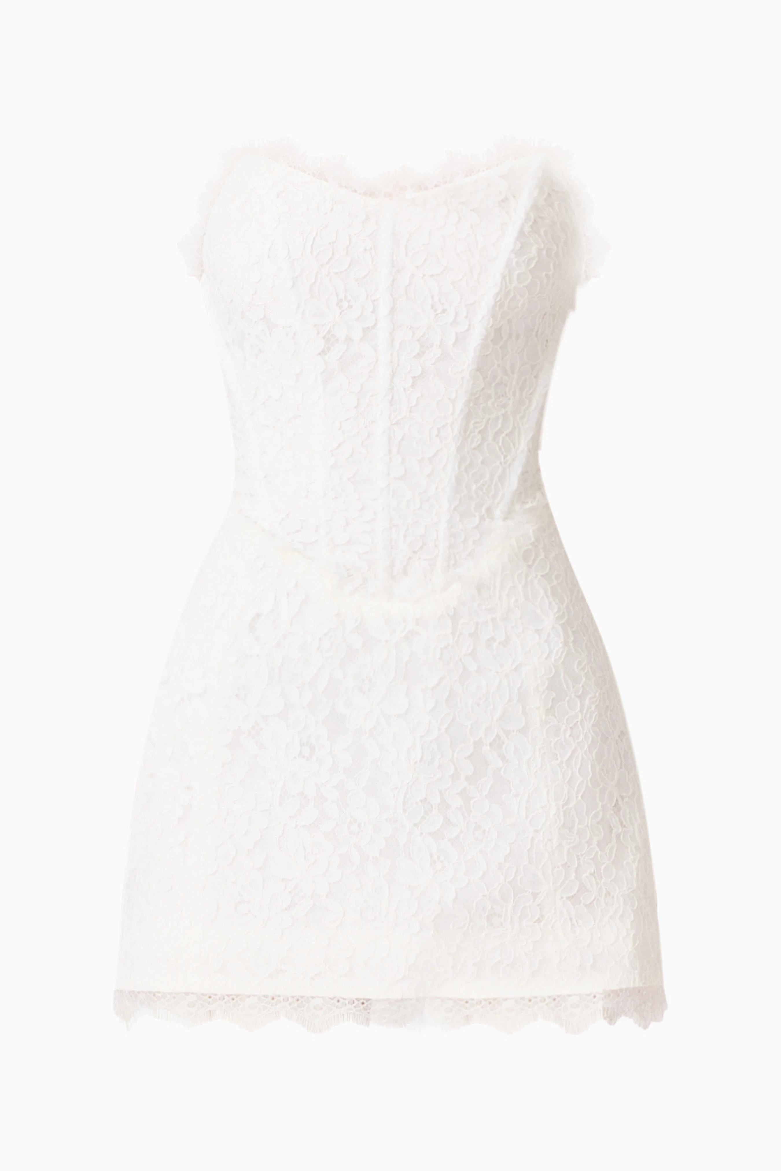 Clarisse Tulip Mini Dress in White