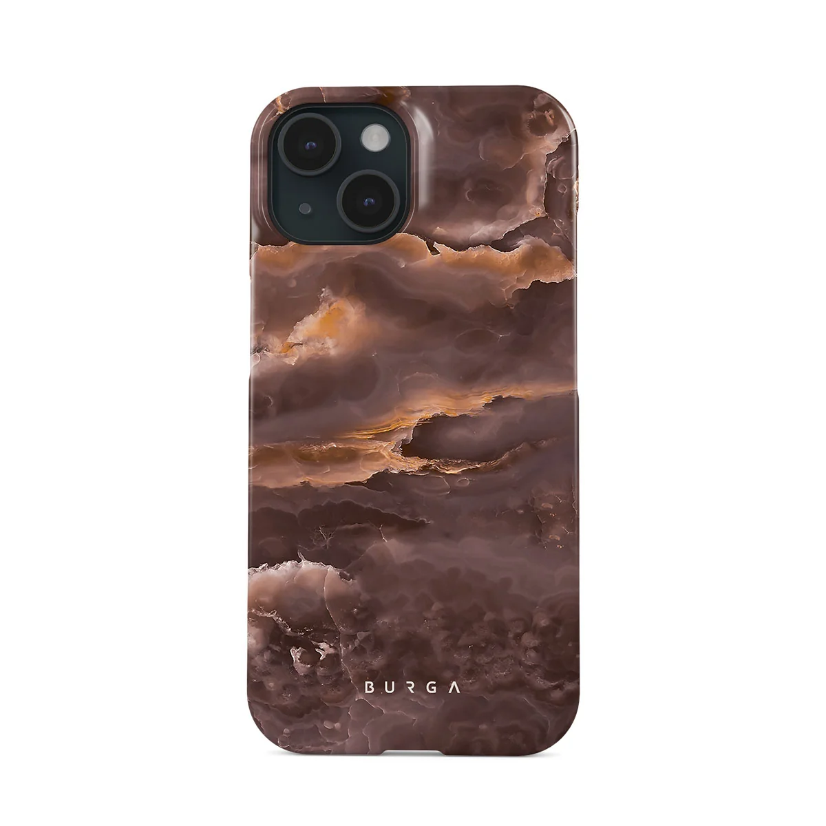 Fire Wood - Brown Marble iPhone 15 Plus ケース