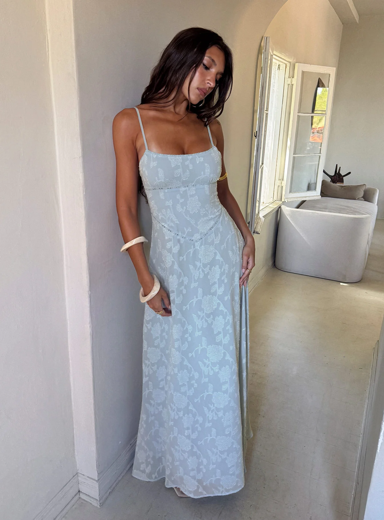 South Of France Maxi Dress Blue