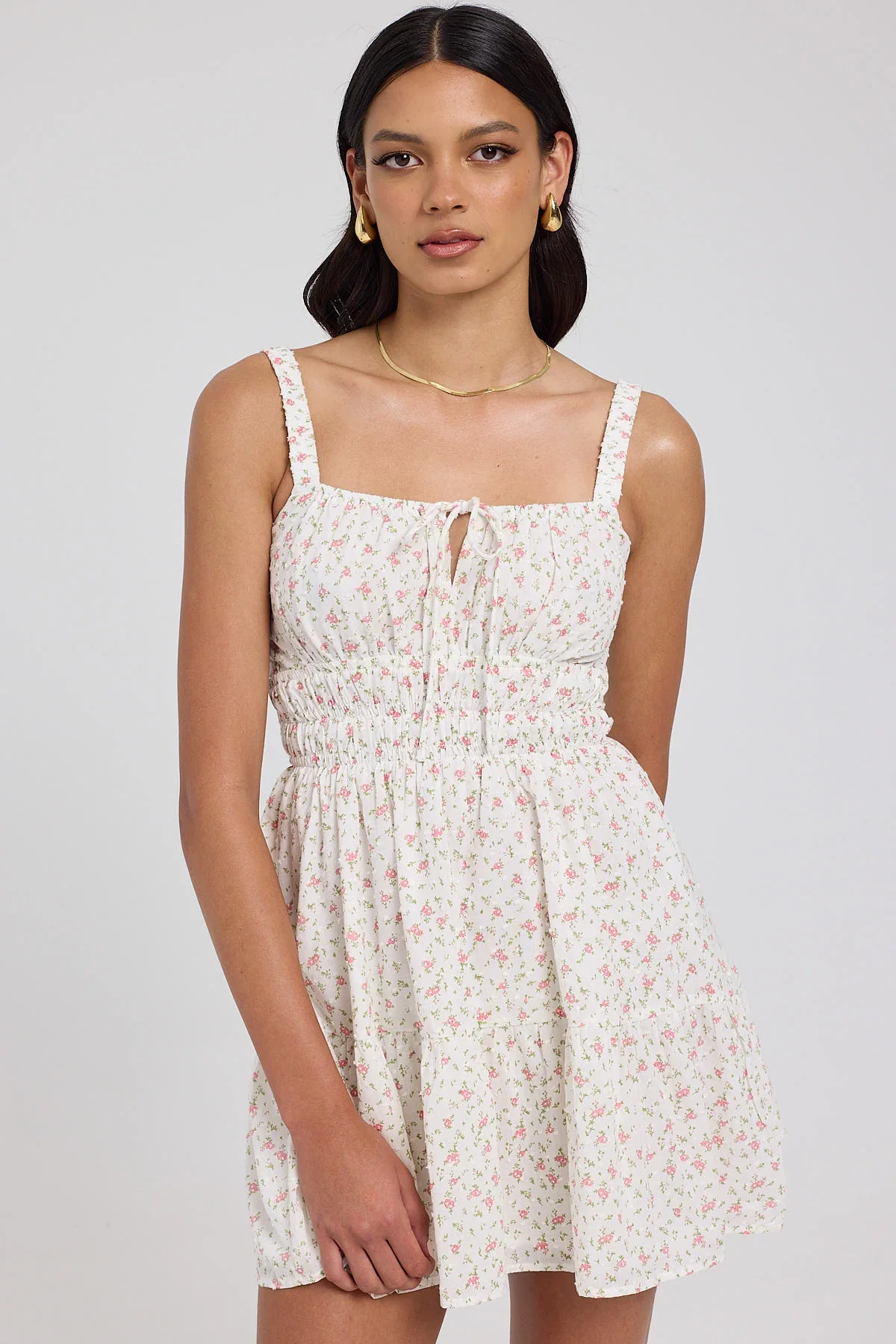 Luck & Trouble Ditsy Floral Isola Mini Dress Floral Print