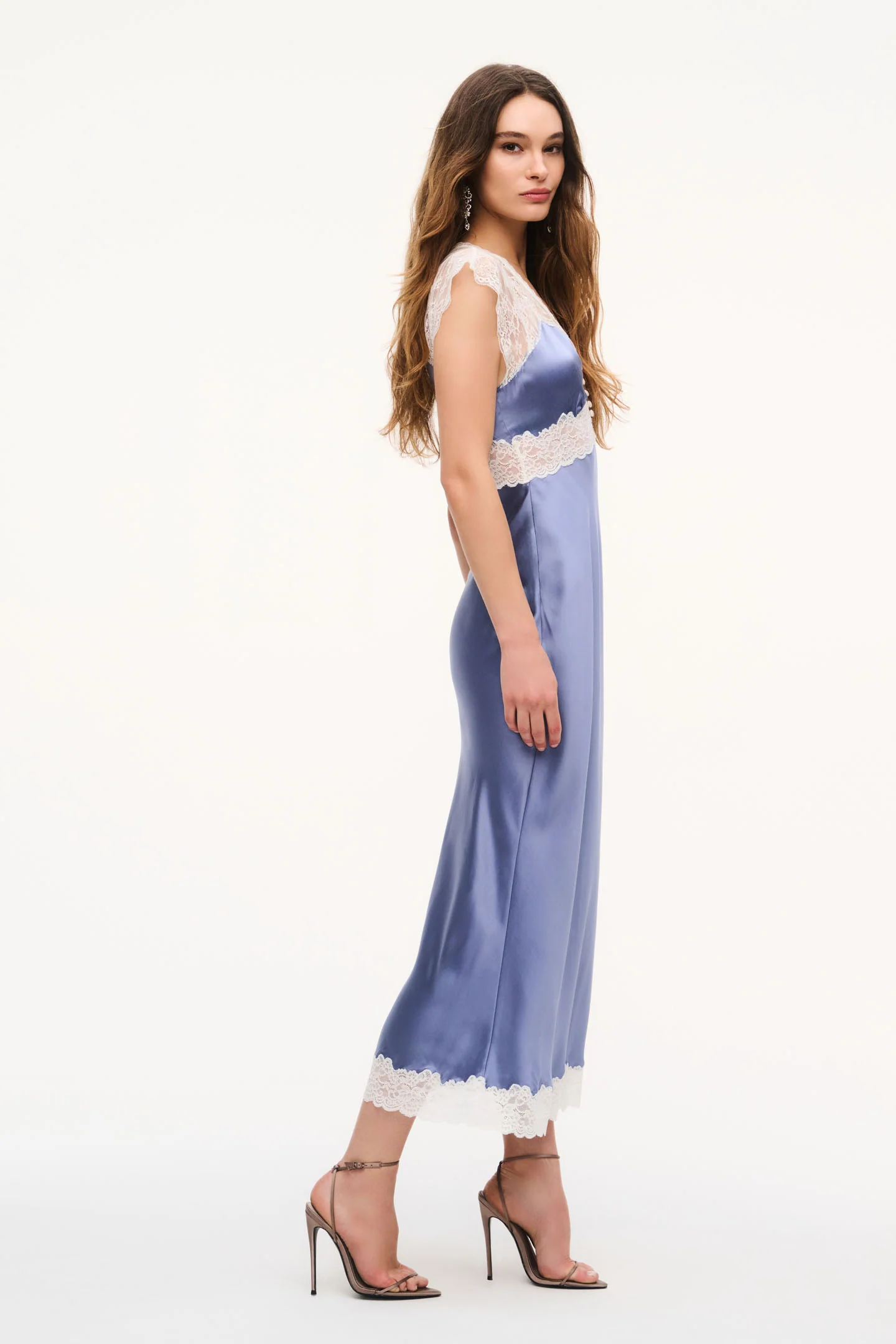 Vella Silk-Blend Lace Maxi Dress