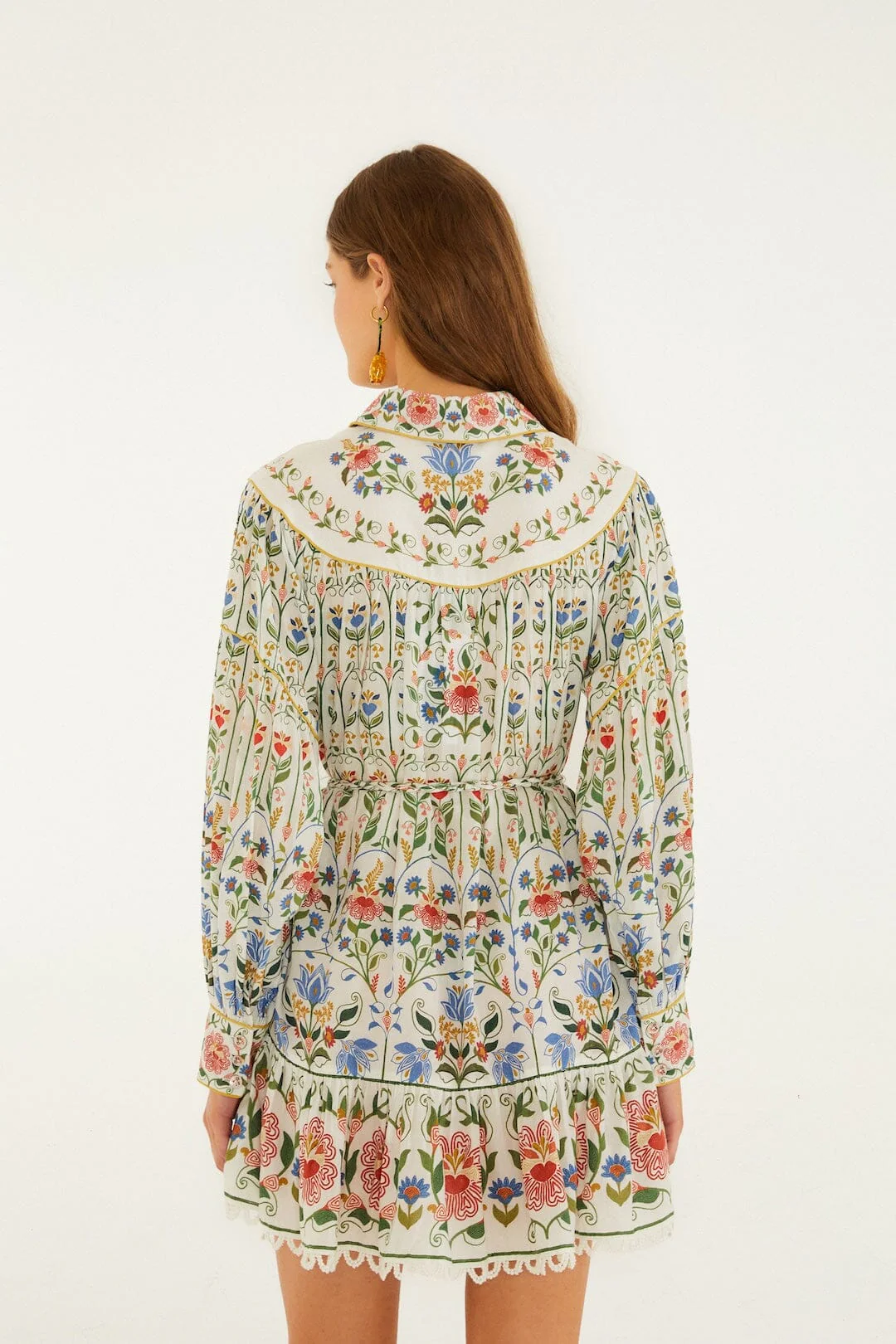 Off-White Stitched Garden Mini Dress