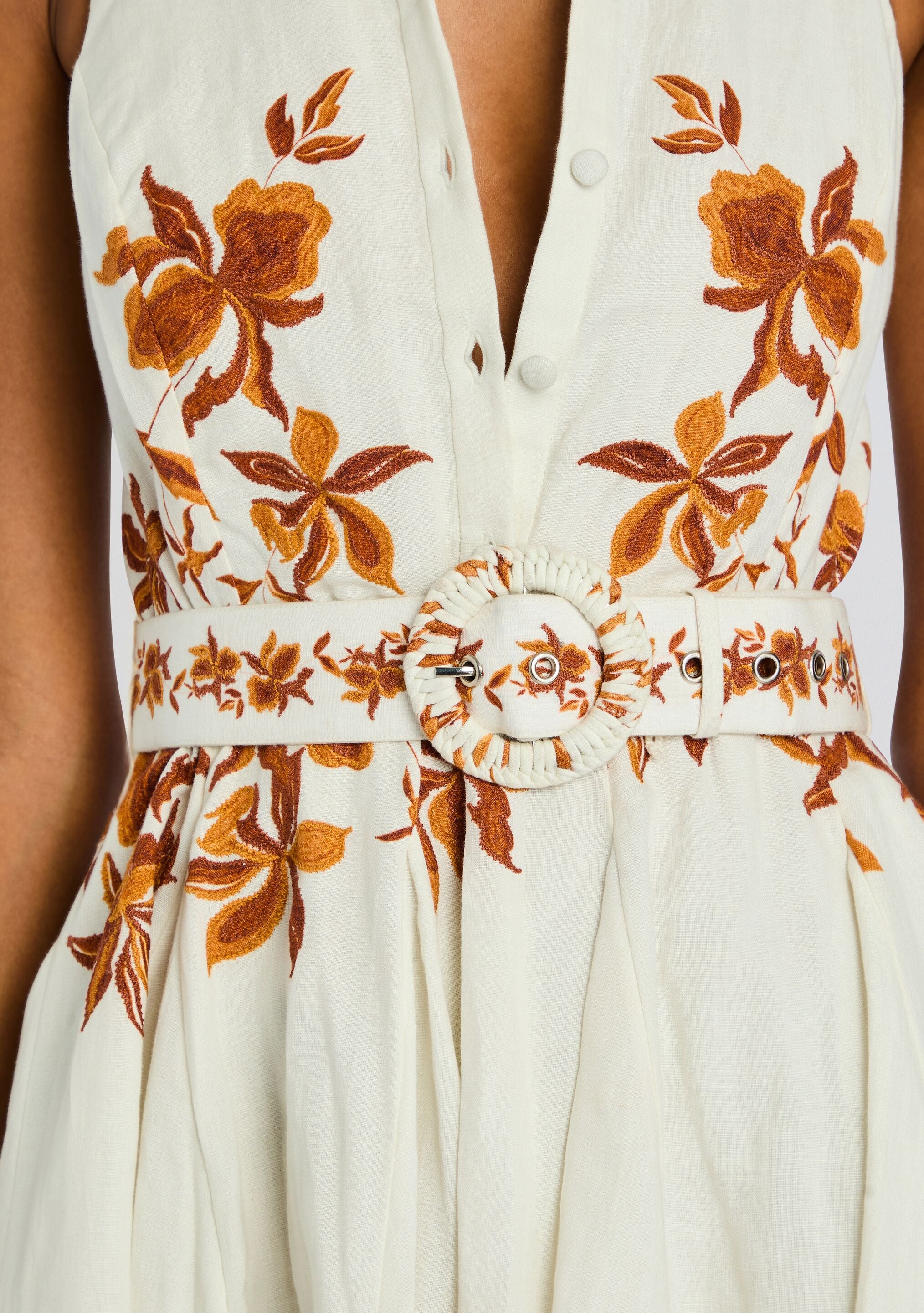 Short Dress with Belt Buckle