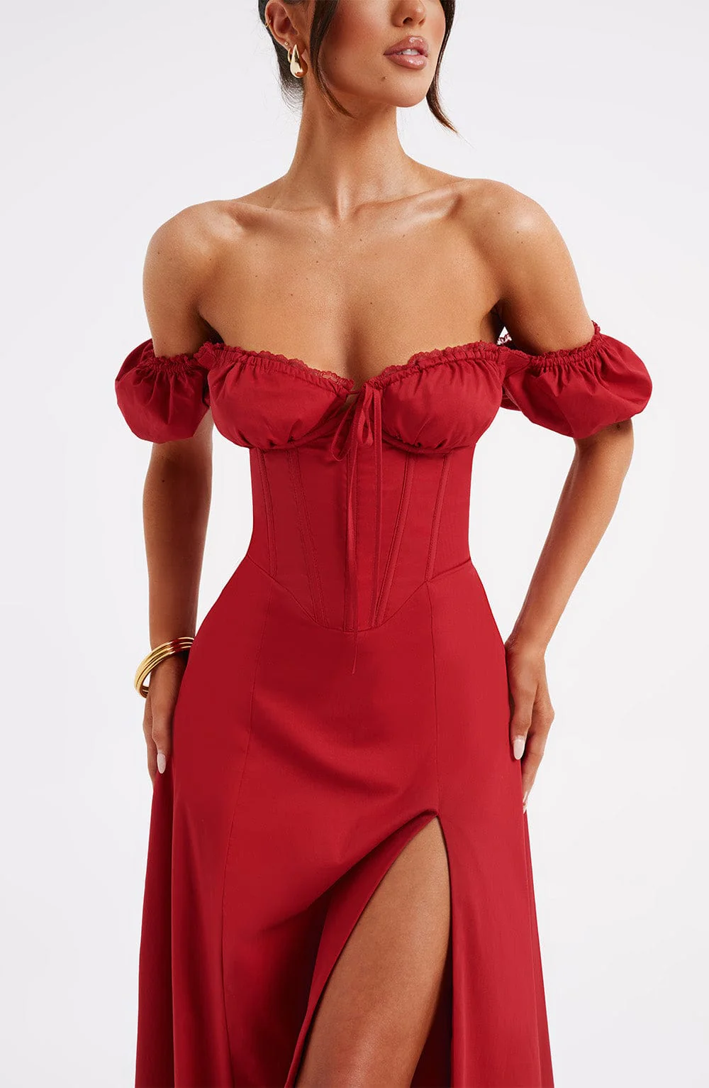 Courtney Midi Dress - Red