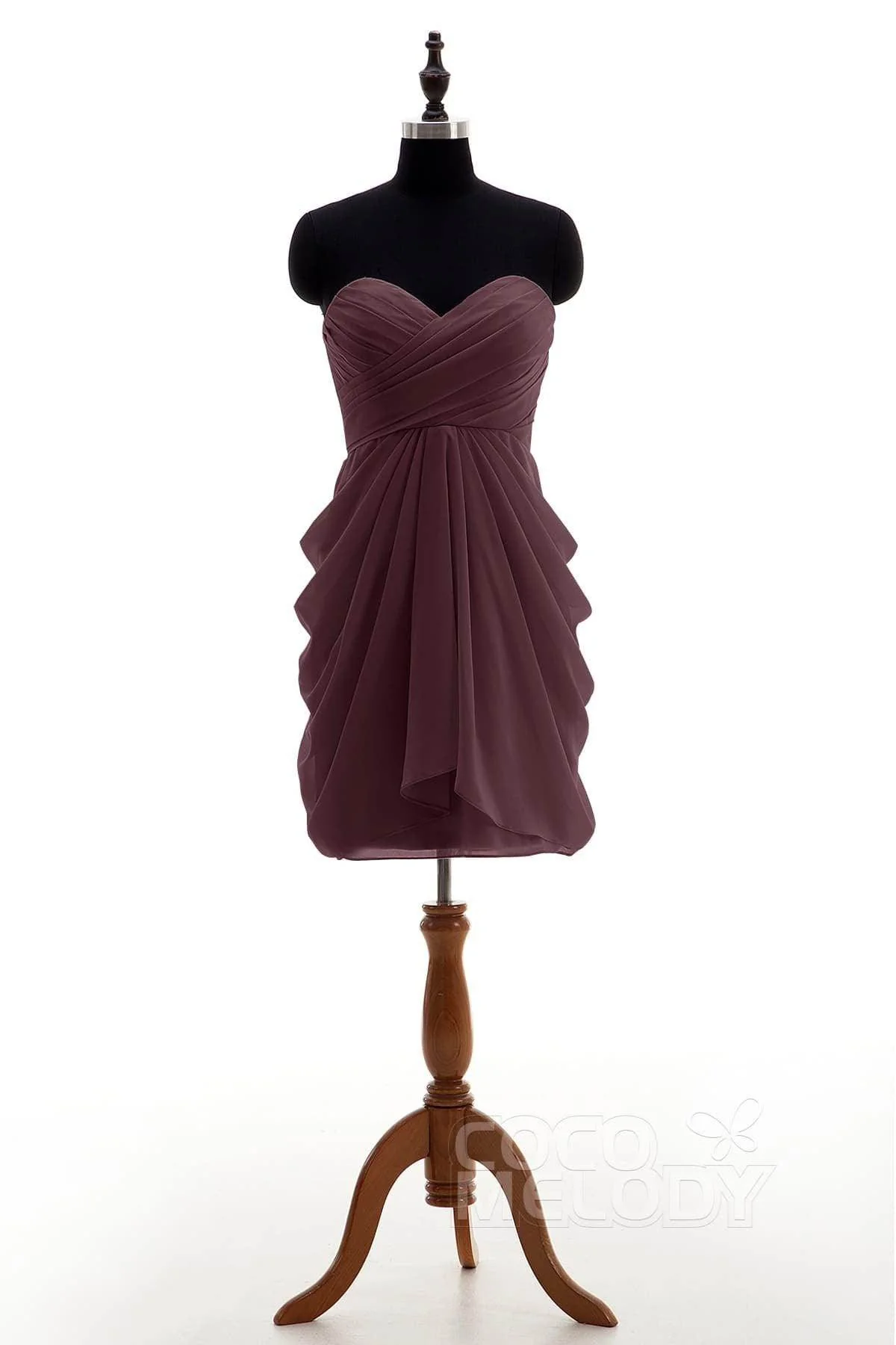 Sheath-Column Knee Length Chiffon Bridesmaid Dress NB2746
