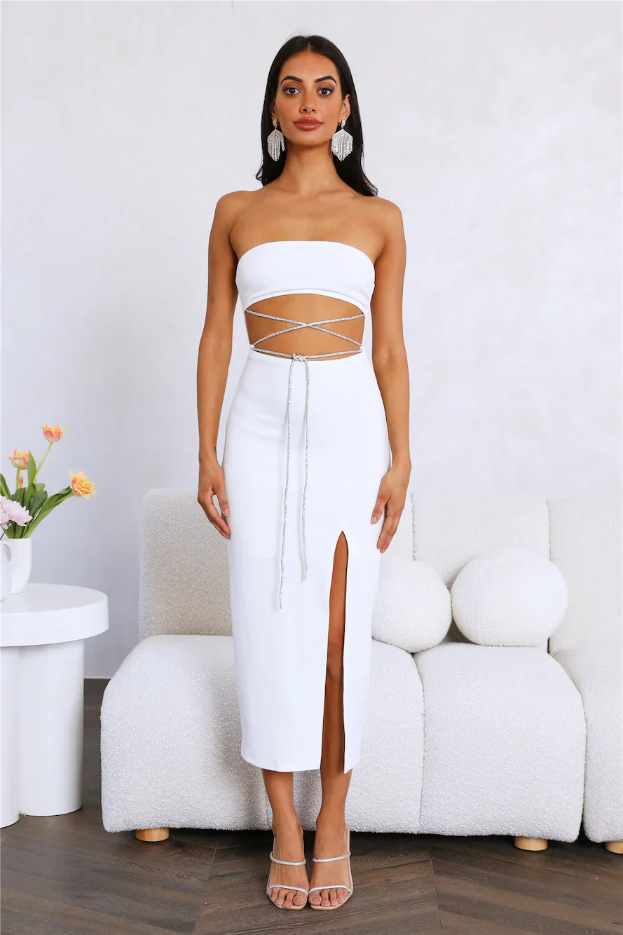 Live Big Midi Dress White