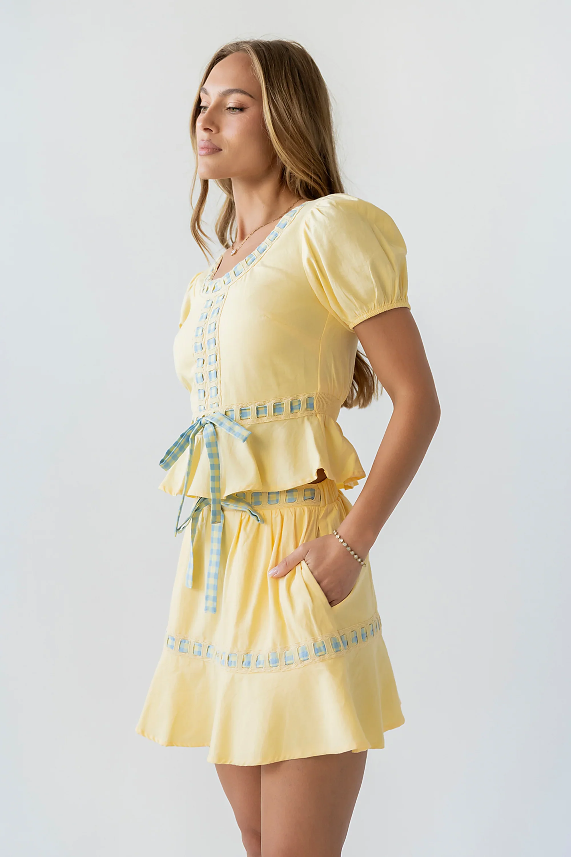 Wesley Baby Doll Top in Yellow