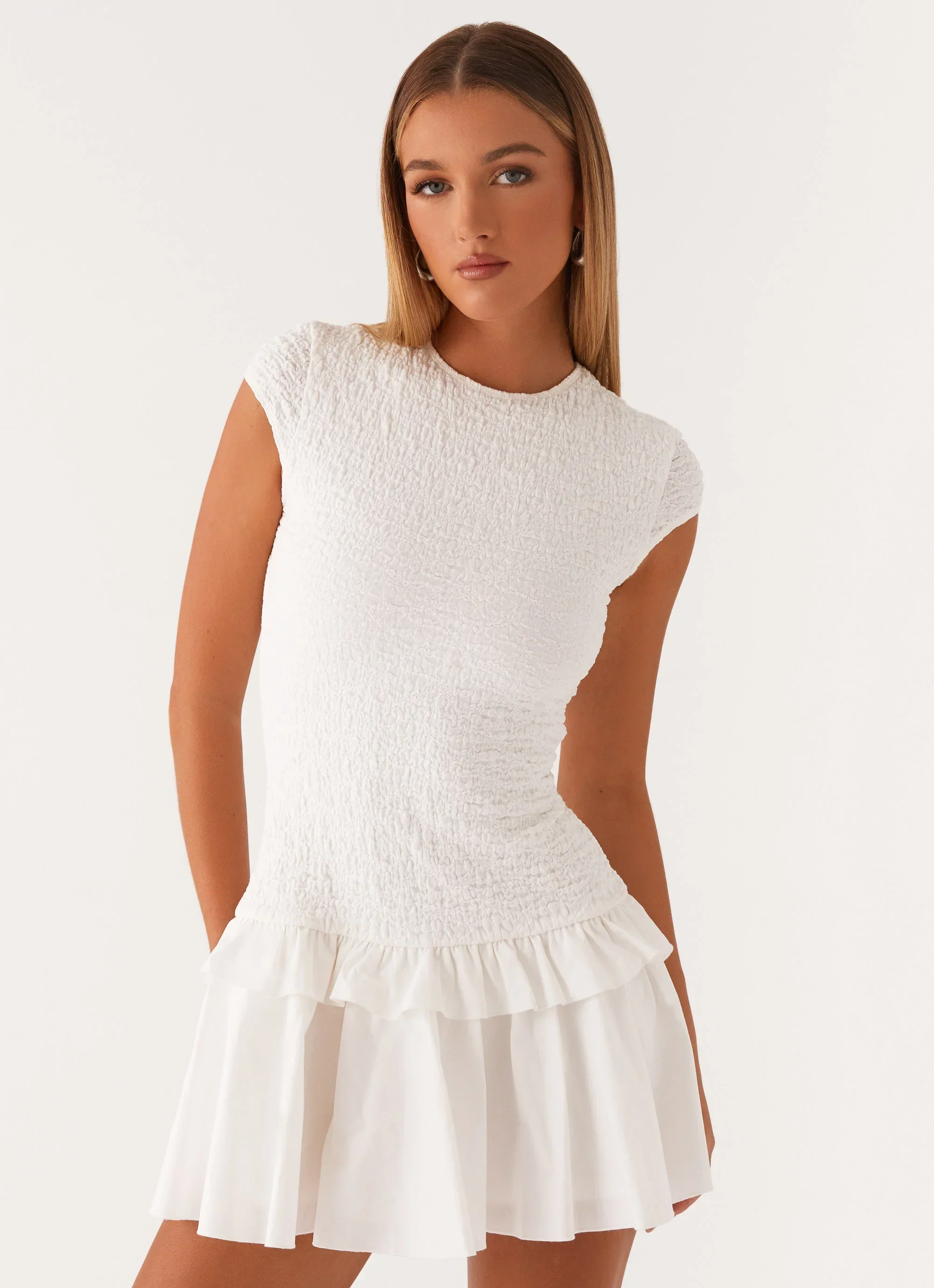 Hopeless Romantic Mini Dress - White - luluinthesky