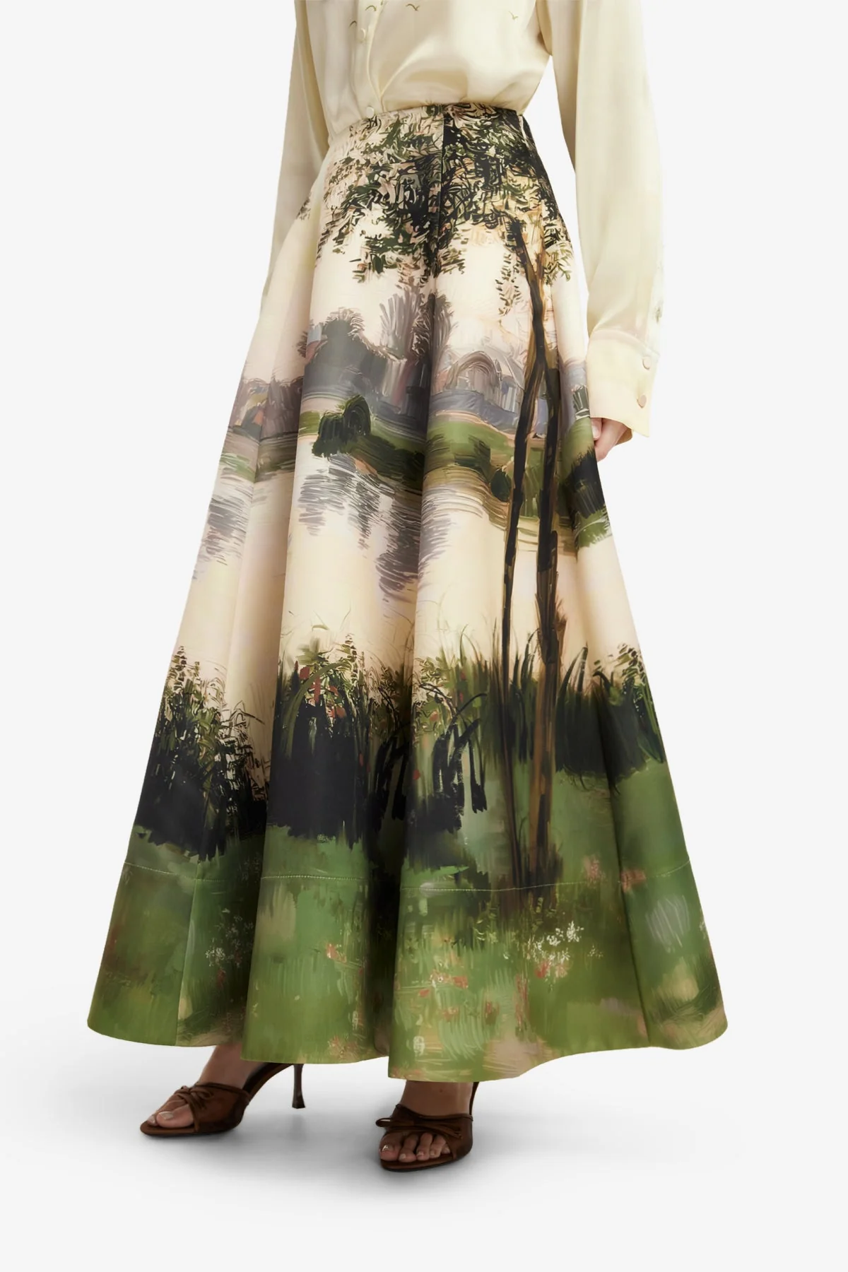Elina Maxi Skirt - Serene Print