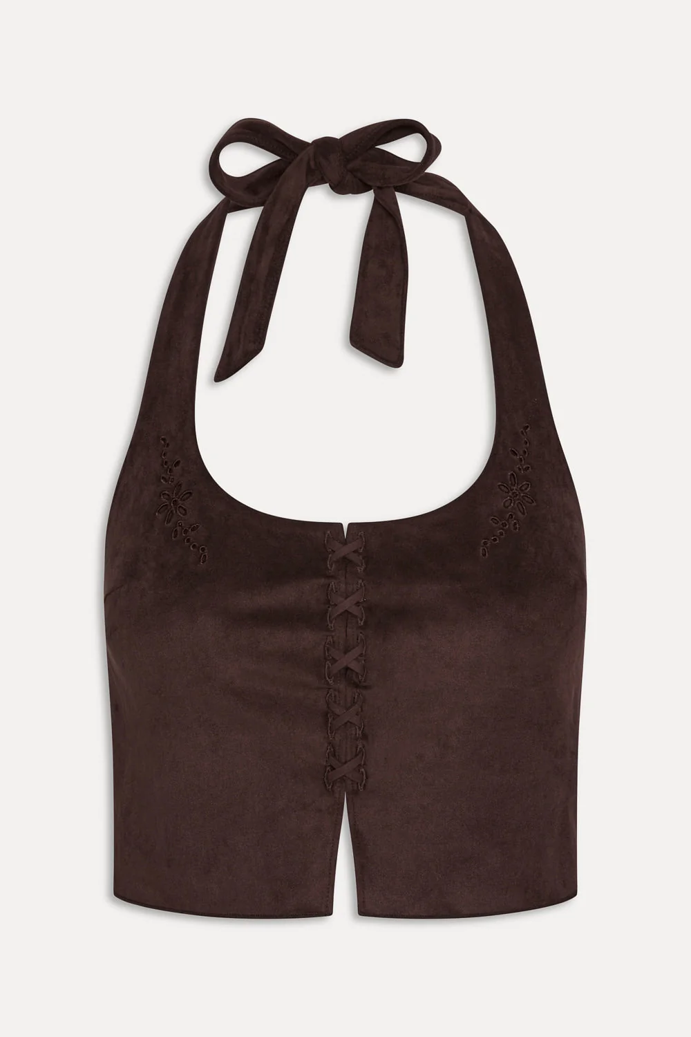 Delilah Halter Suede Tankini - Desert Suede