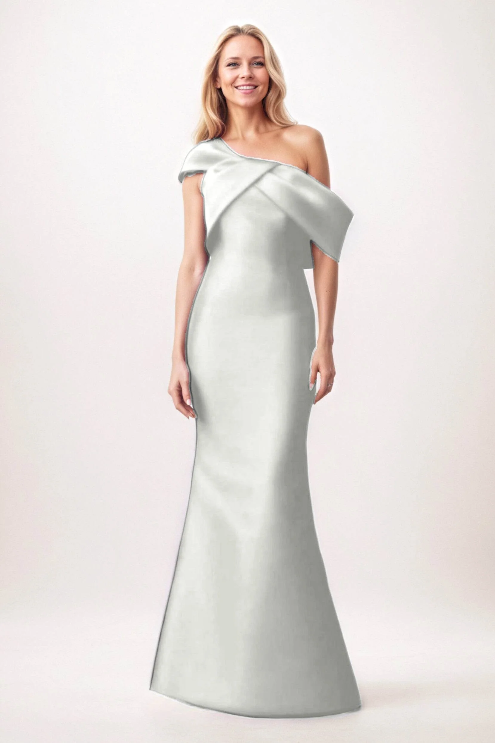 Trumpet-Mermaid Maxi Satin Mother of the Bride Dresses CM0384