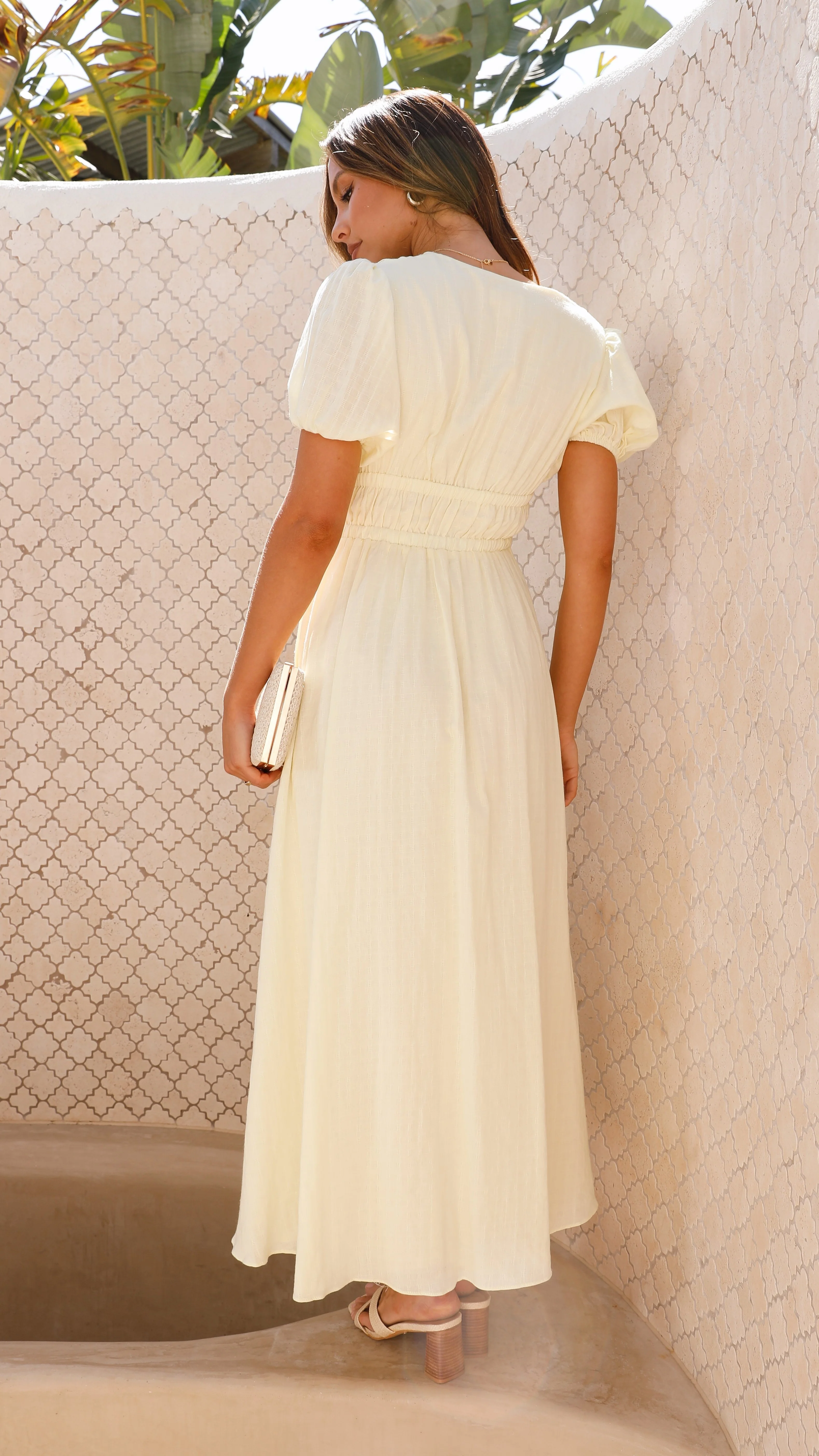 Ena Midi Dress - Yellow