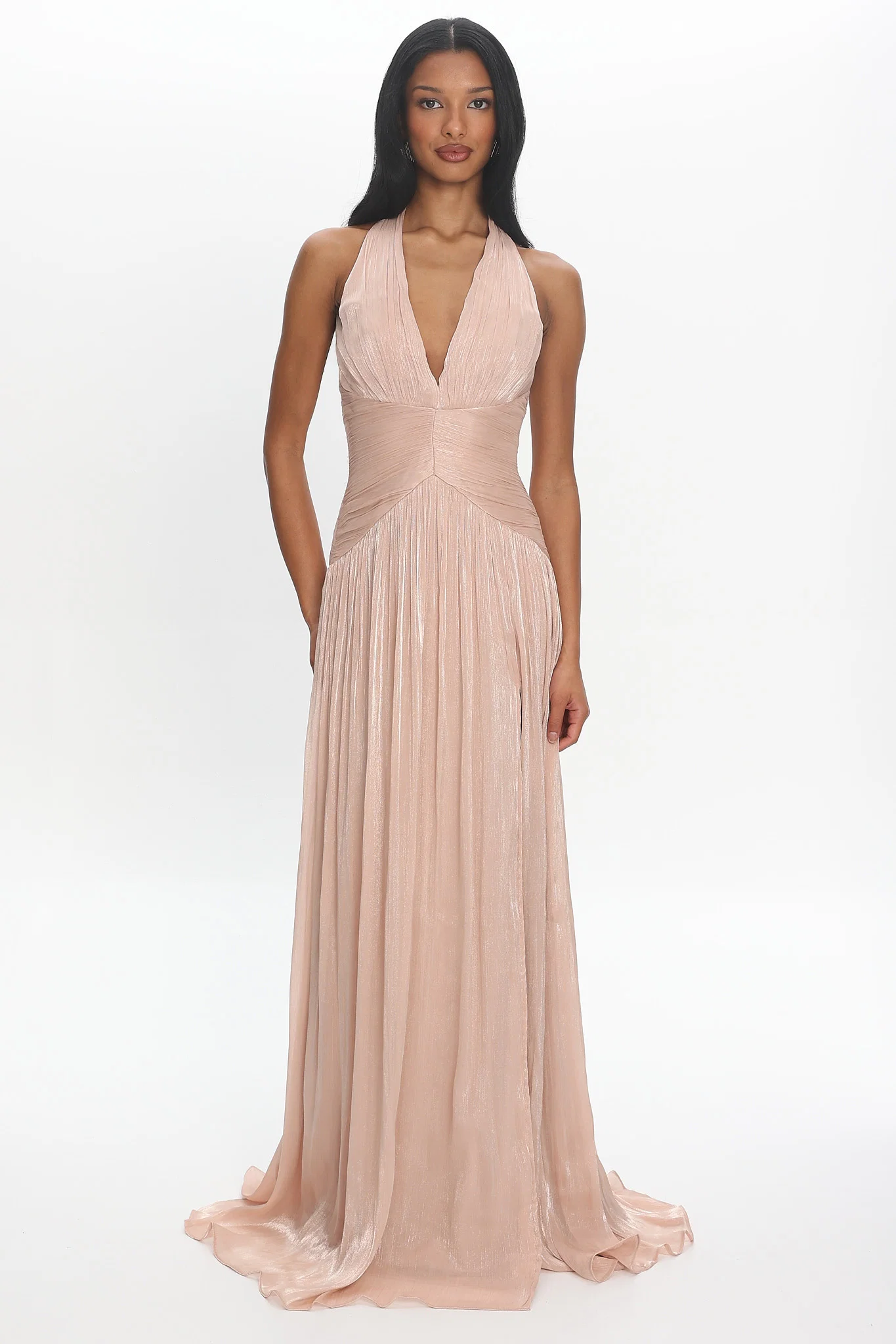 Champagne Wishes Halter Gown Champagne