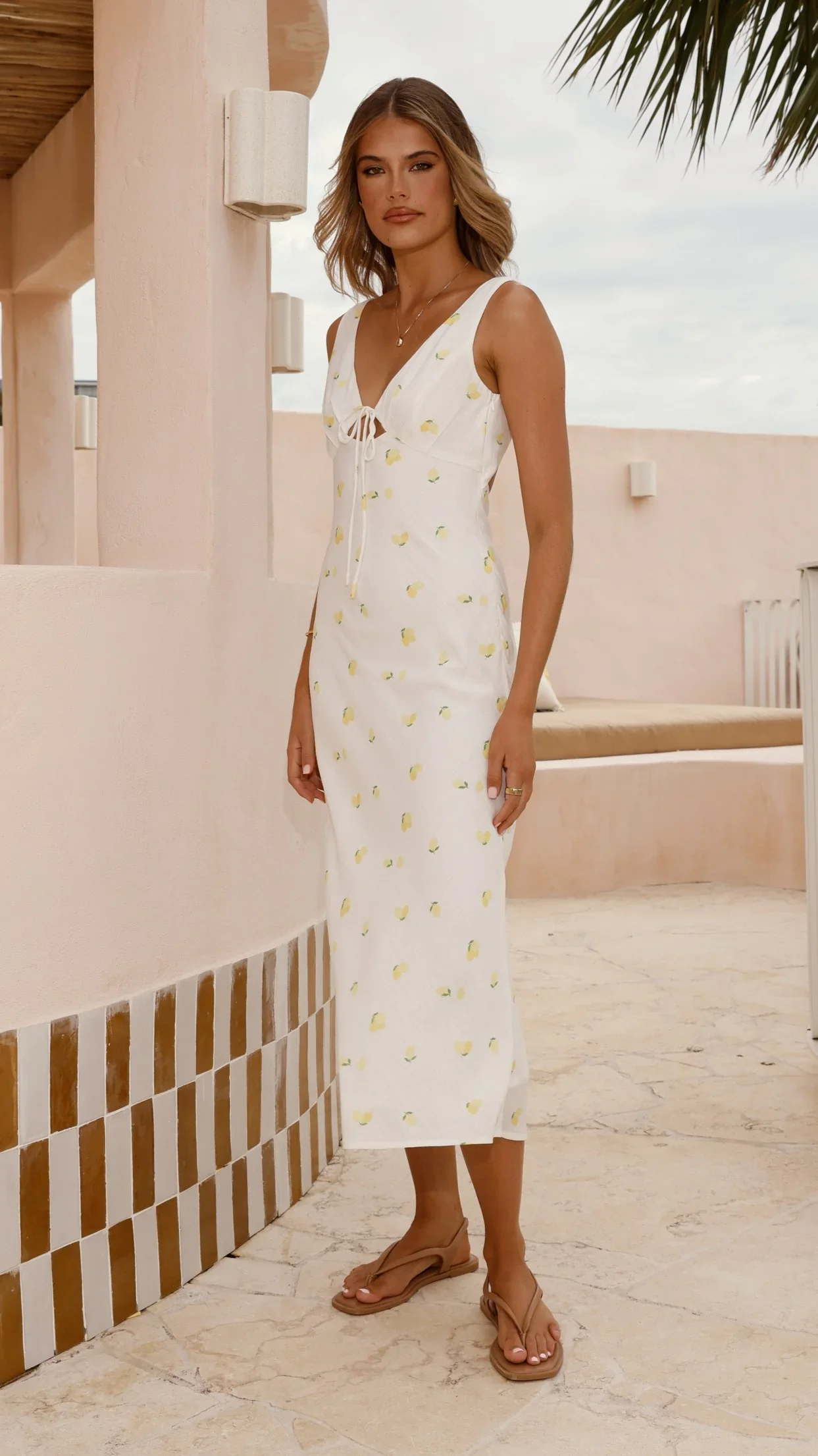 Lola Midi Dress - Limone