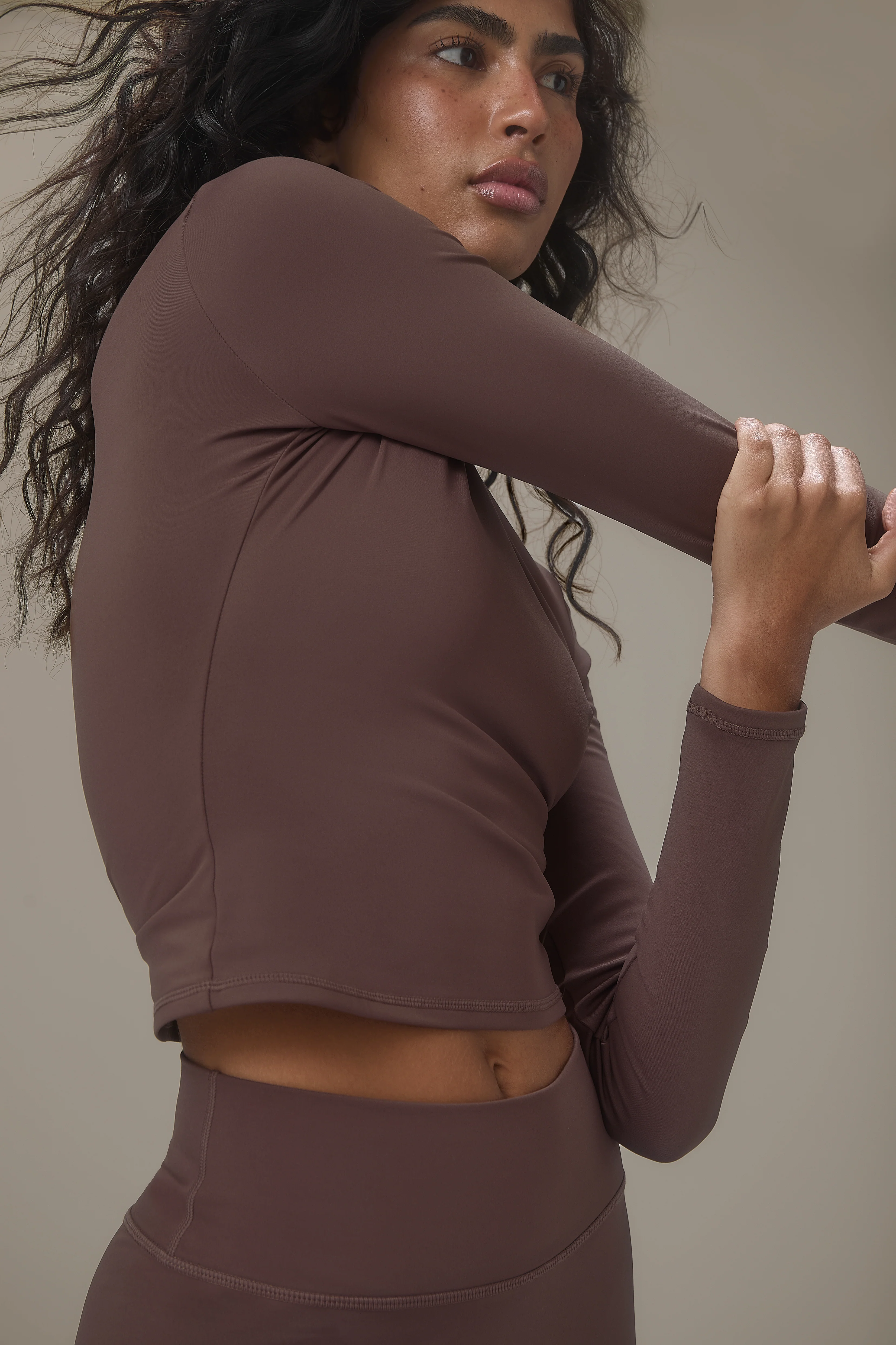 Soft Active Long Sleeve in Brown