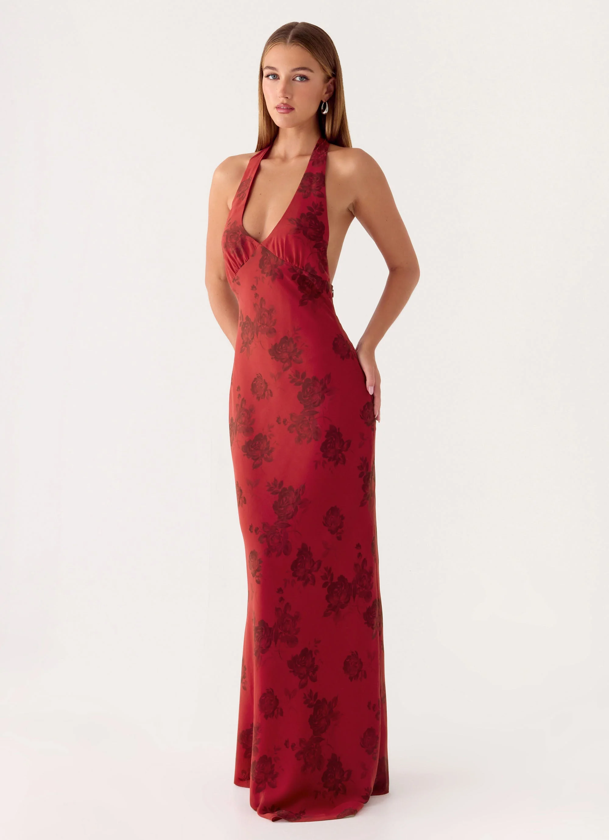 Freja Maxi Dress - Cherry Rose - luluinthesky